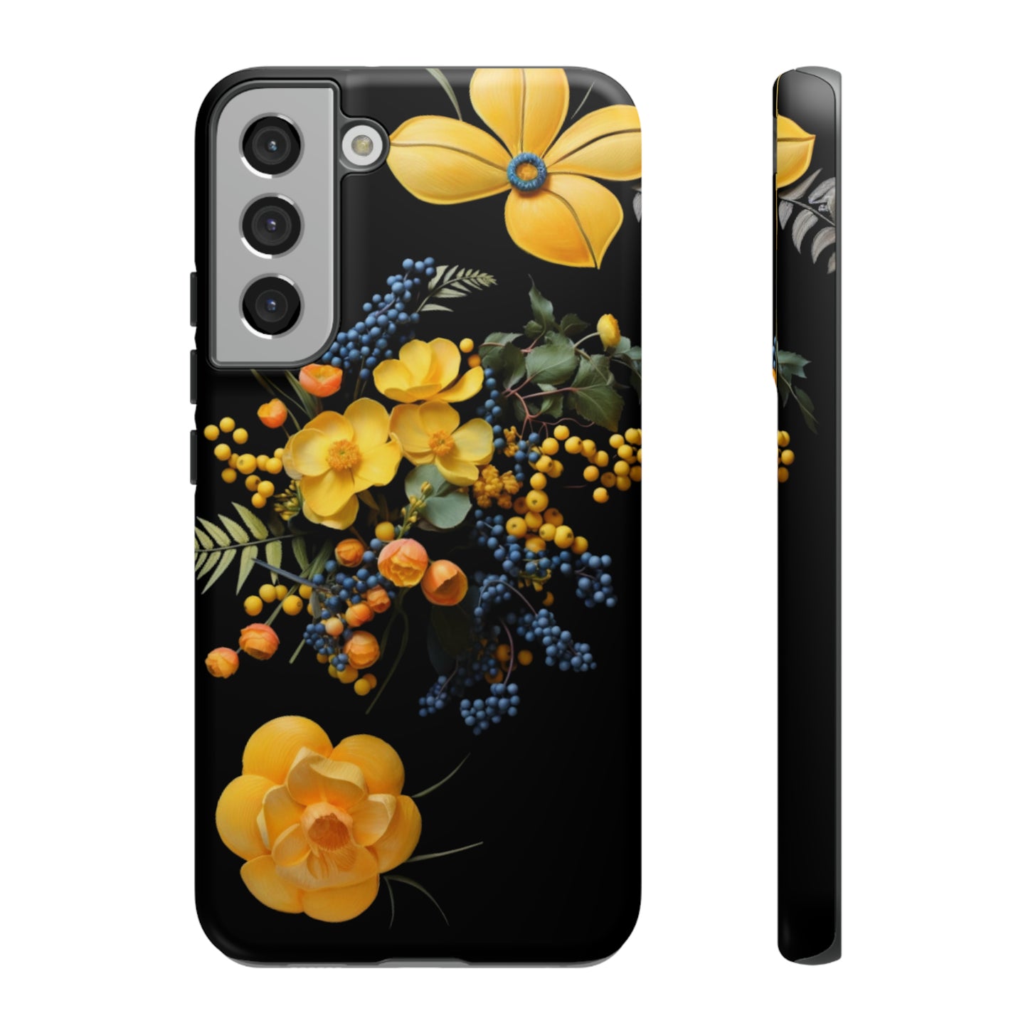 Yellow floral phone case