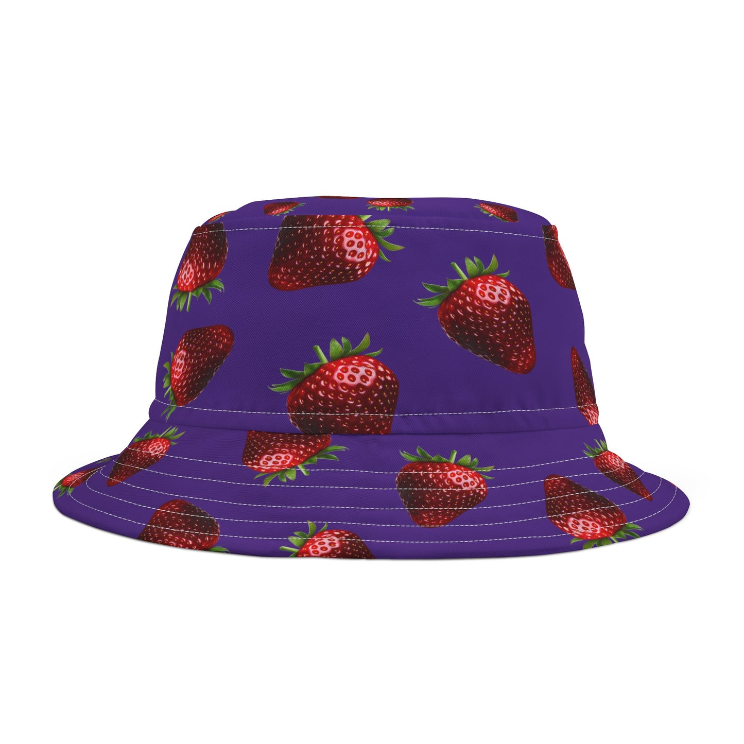 Purple Strawberry Bucket Hat