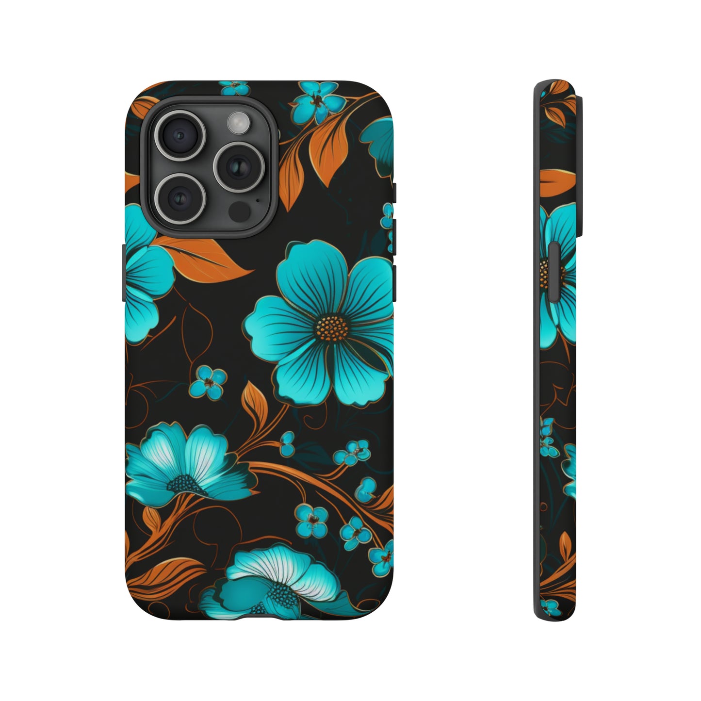 Turquoise Floral phone case