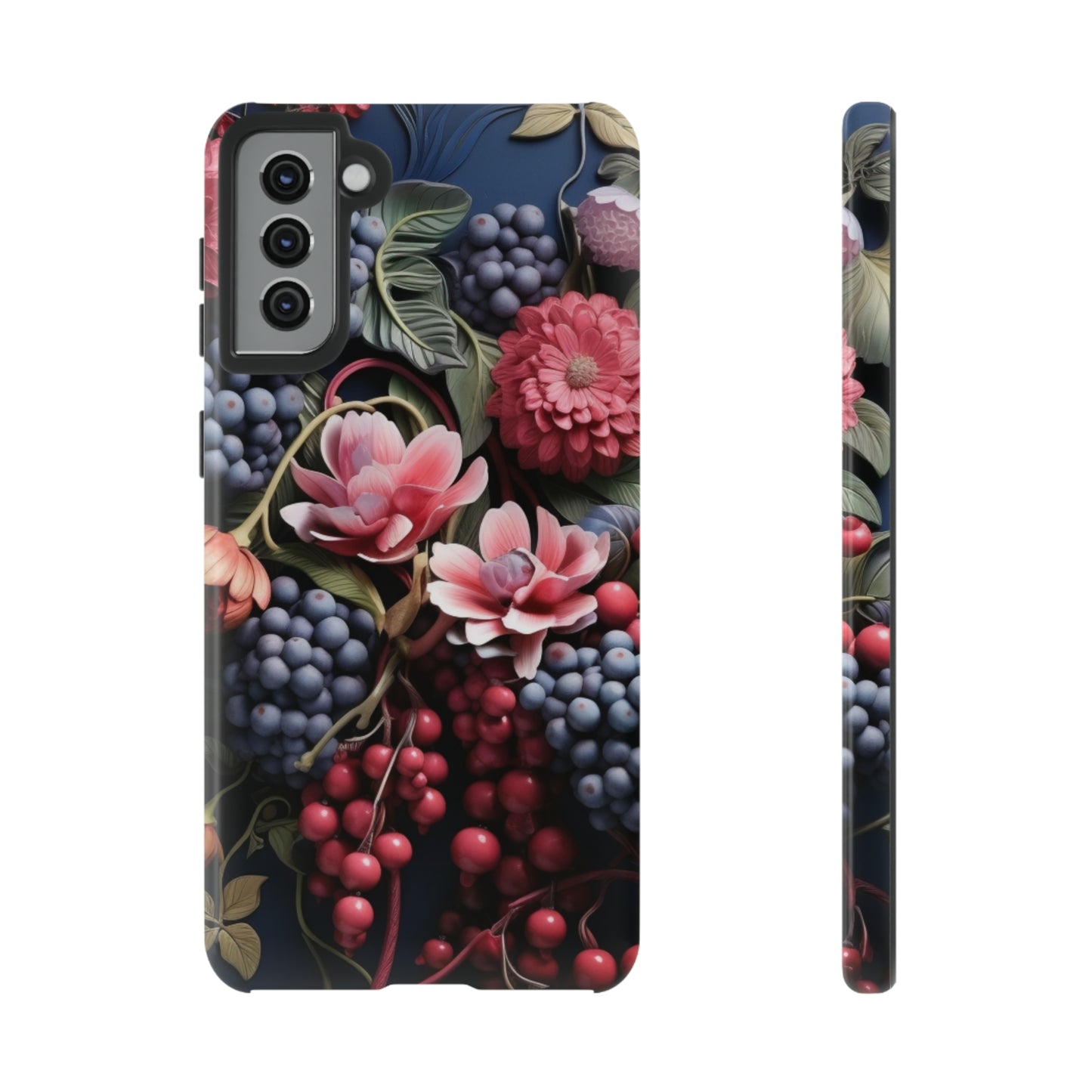 Berries and Floral phone case