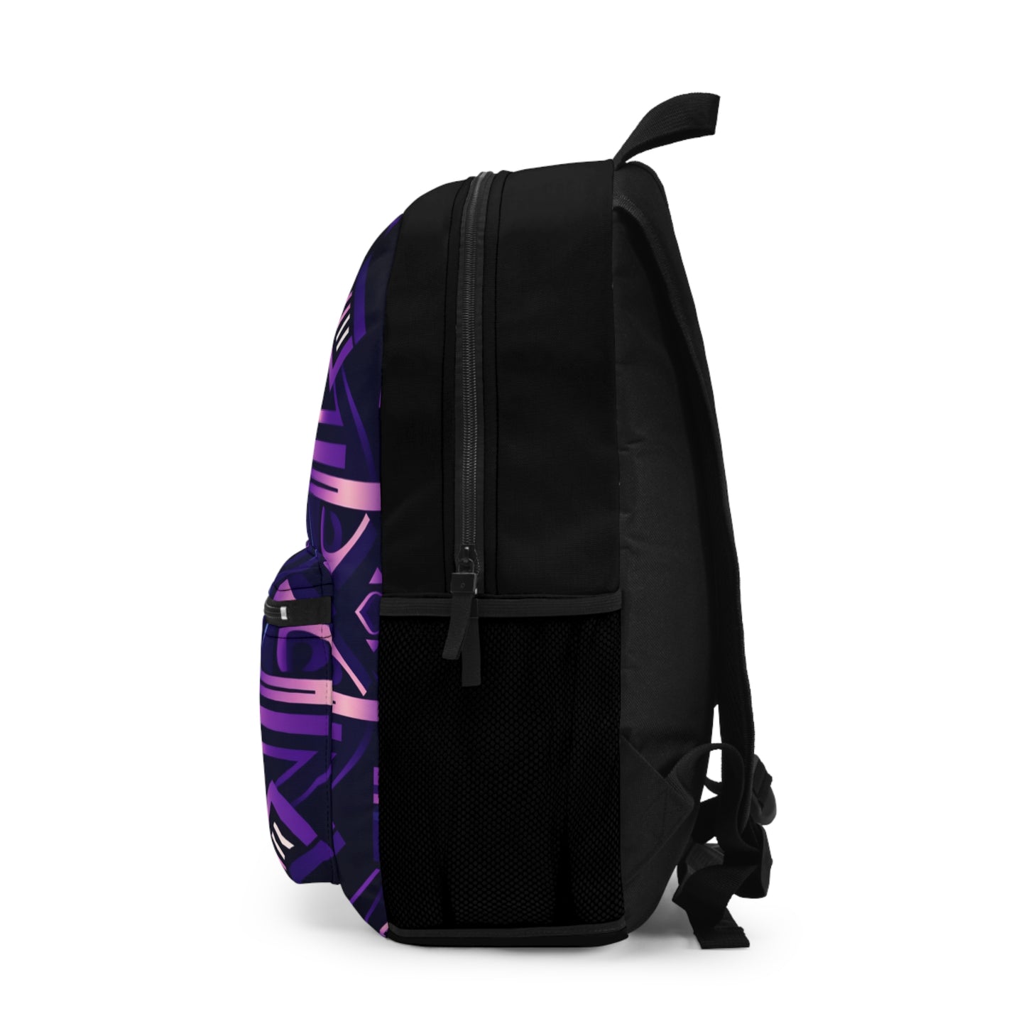 Purple Geometric Backpack