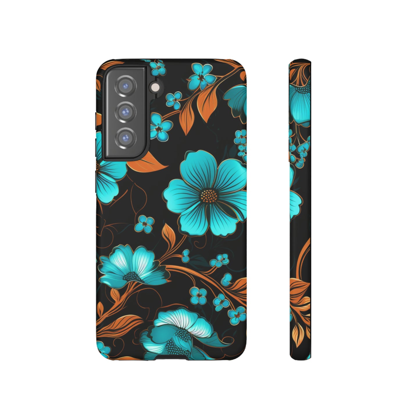 Turquoise Floral phone case