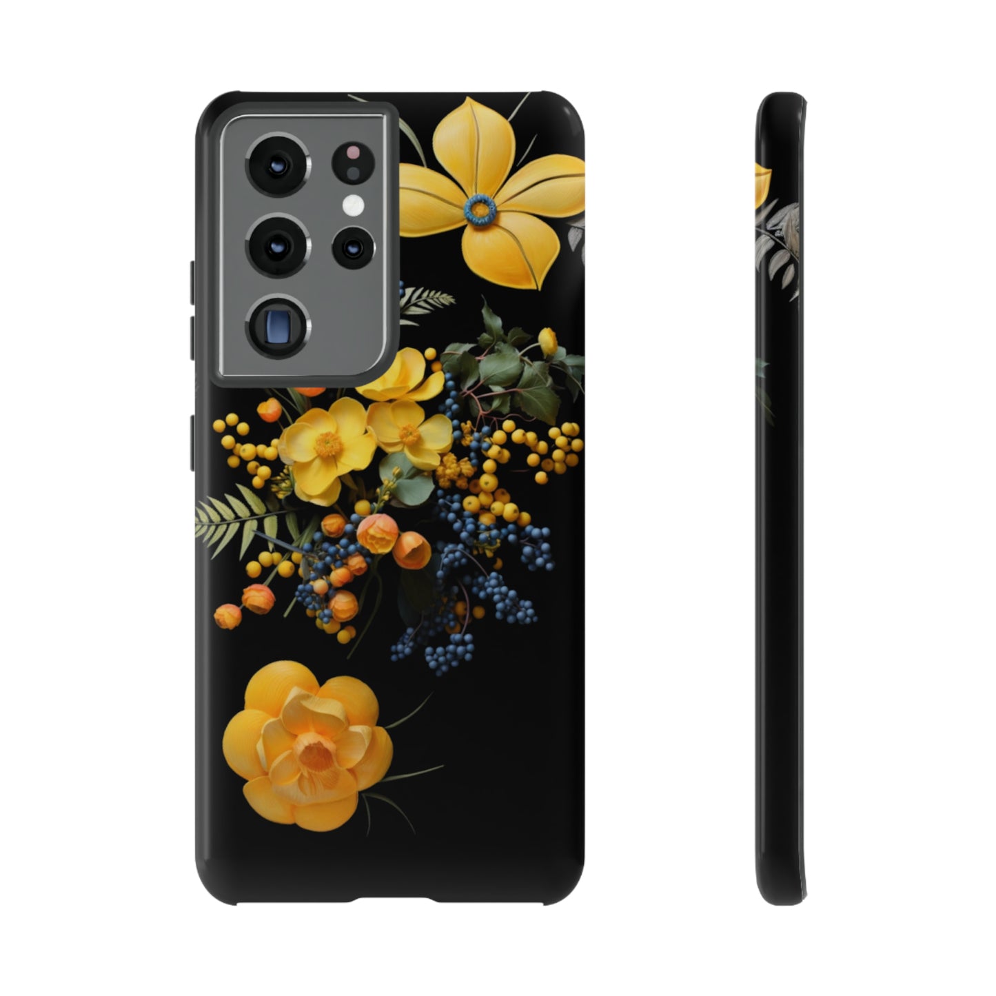 Yellow floral phone case