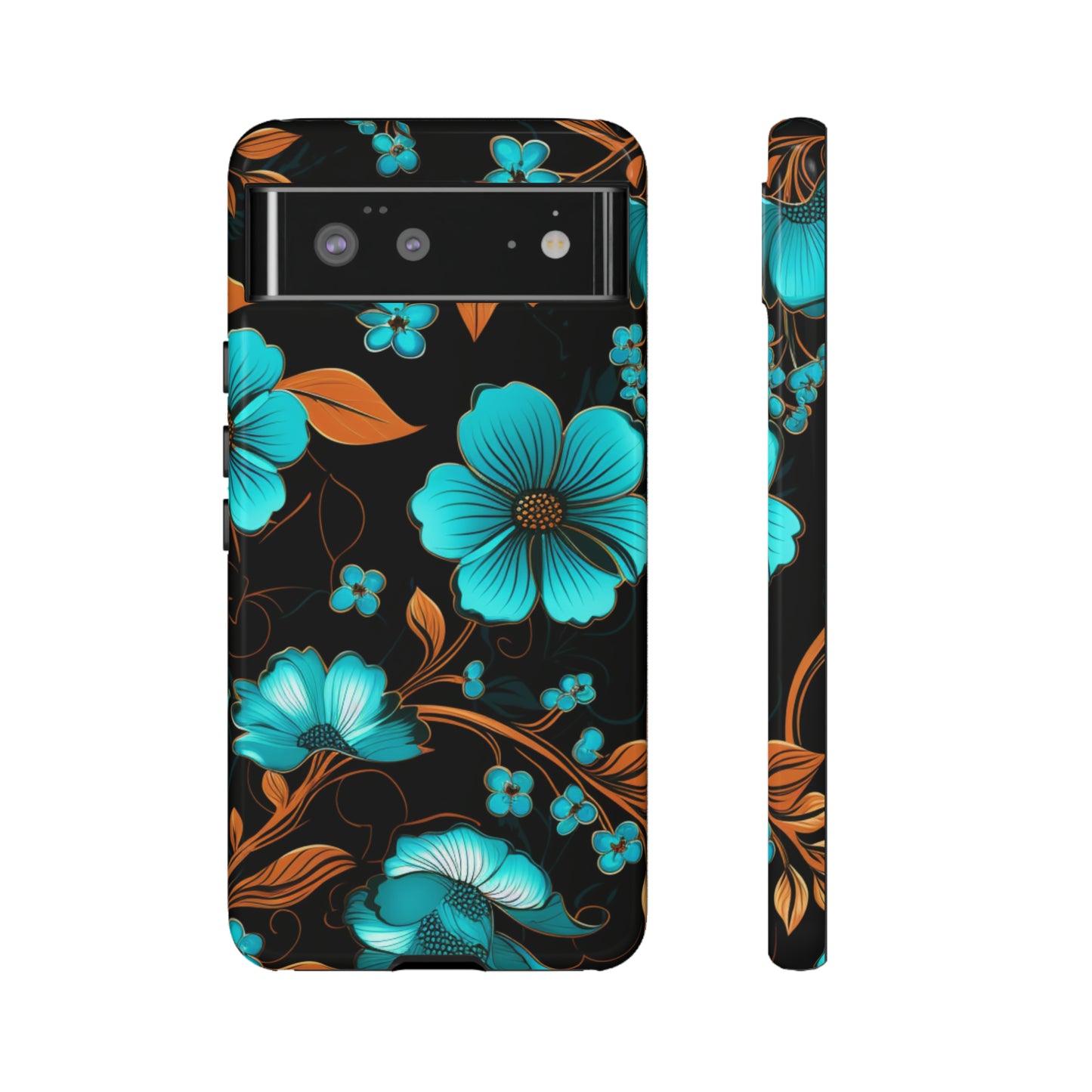 Turquoise Floral phone case