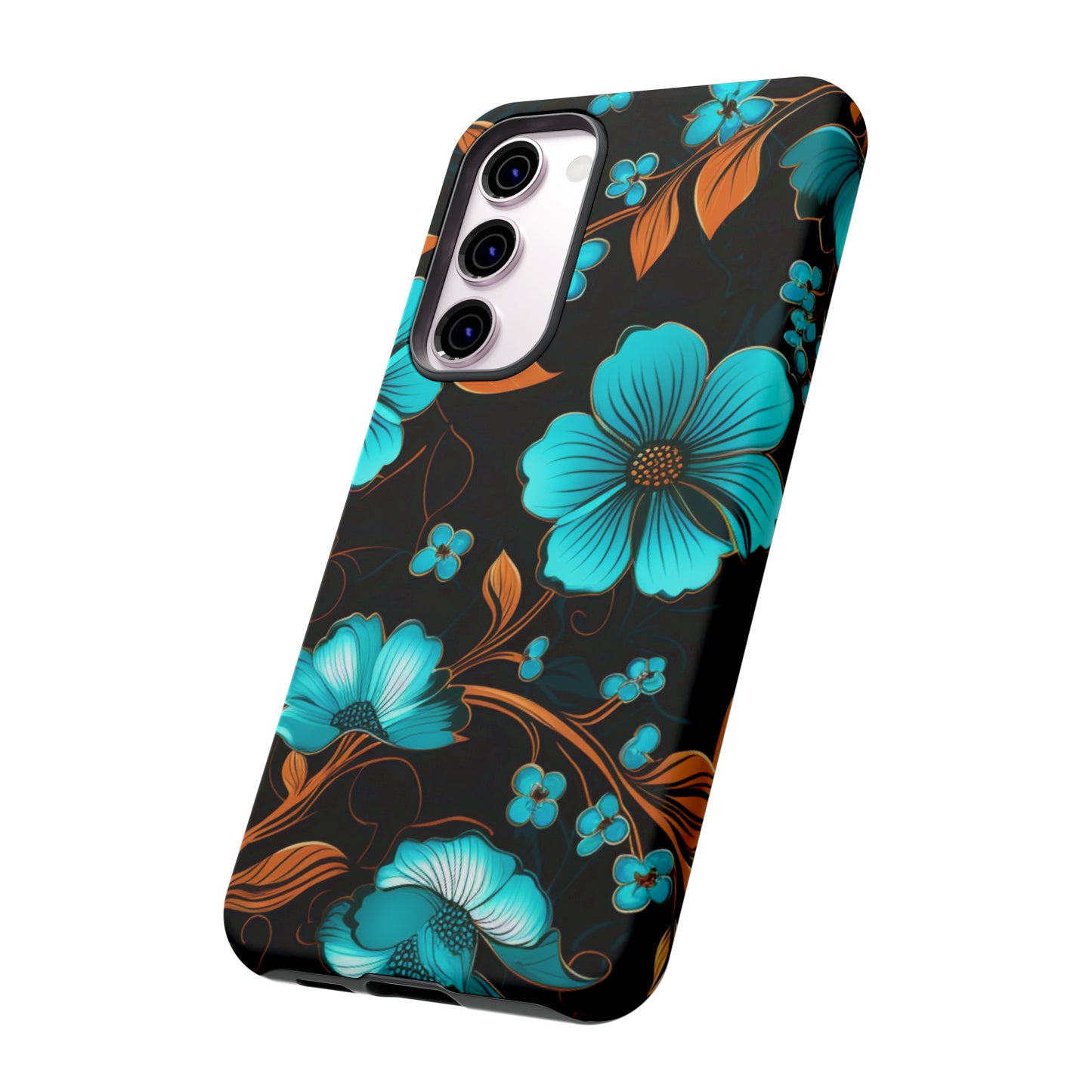 Turquoise Floral phone case