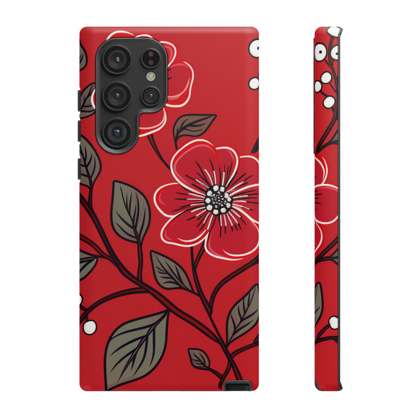 Red Floral phone case