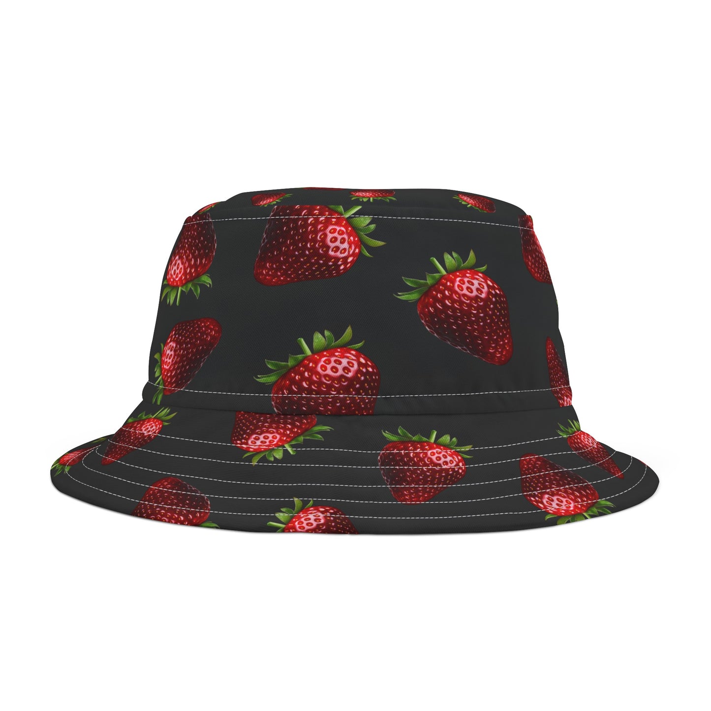 Black Strawberry Bucket Hat