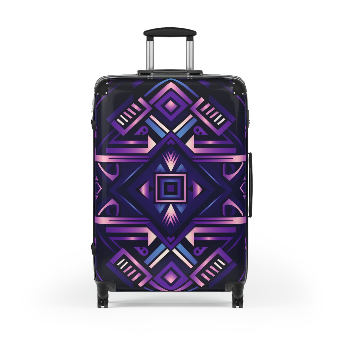 Purple Geometric Suitcase