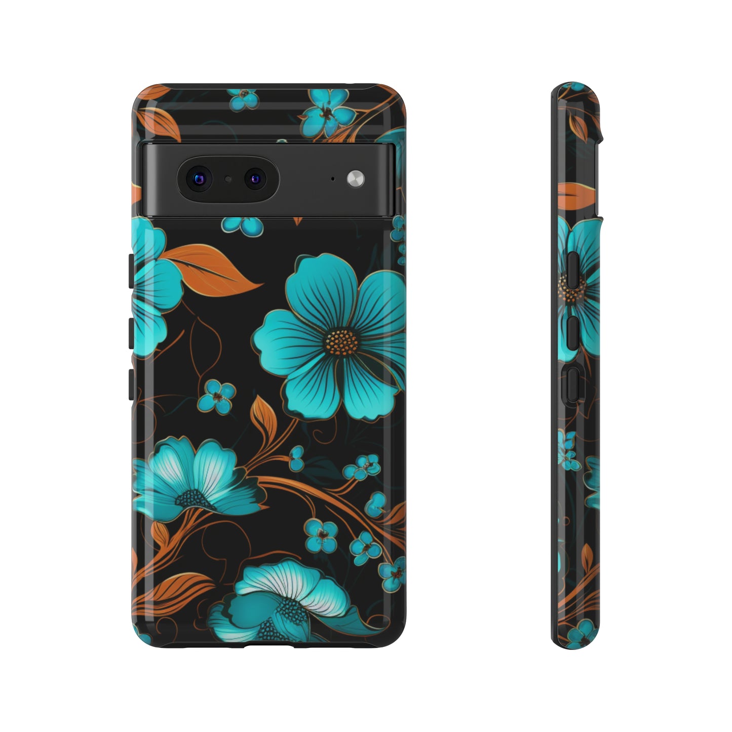 Turquoise Floral phone case