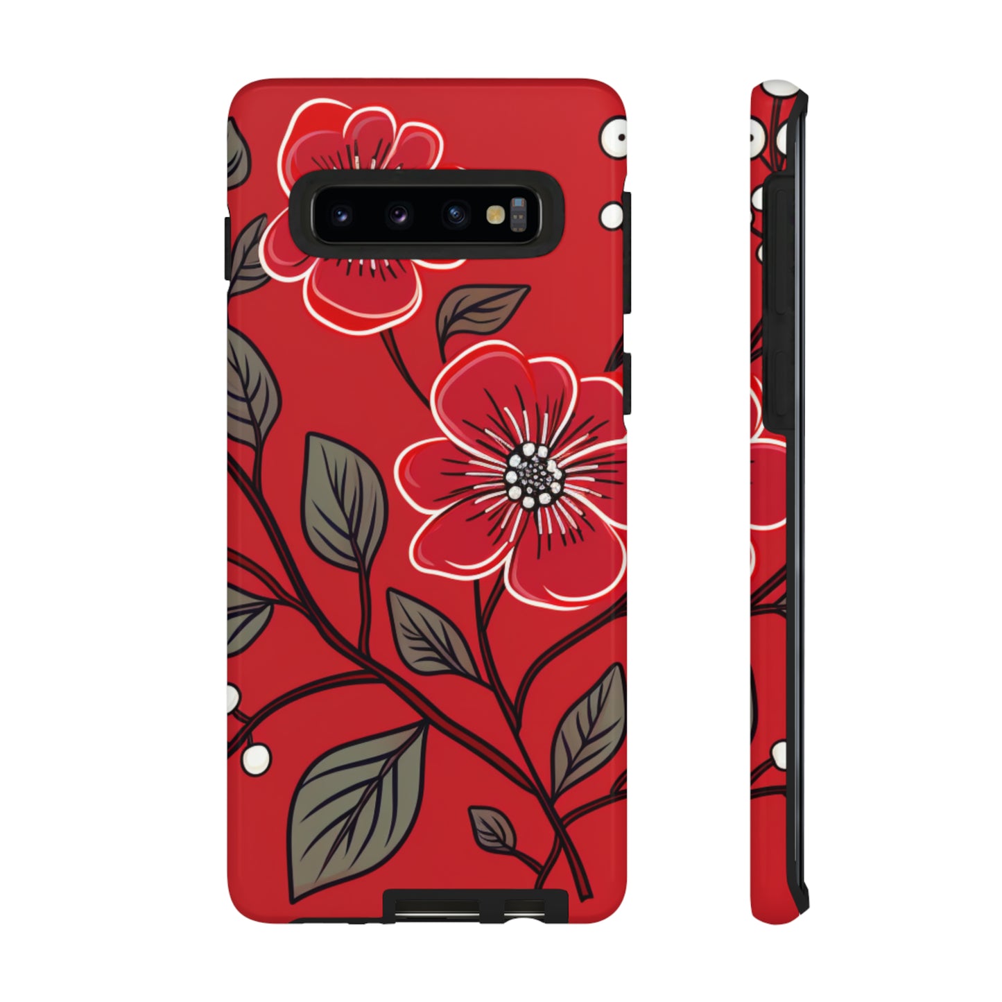 Red Floral phone case