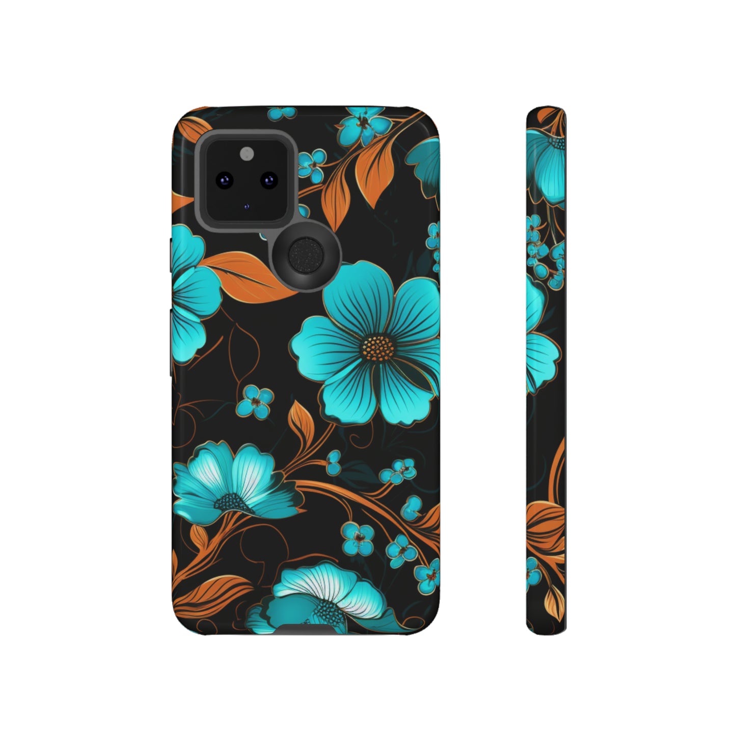 Turquoise Floral phone case