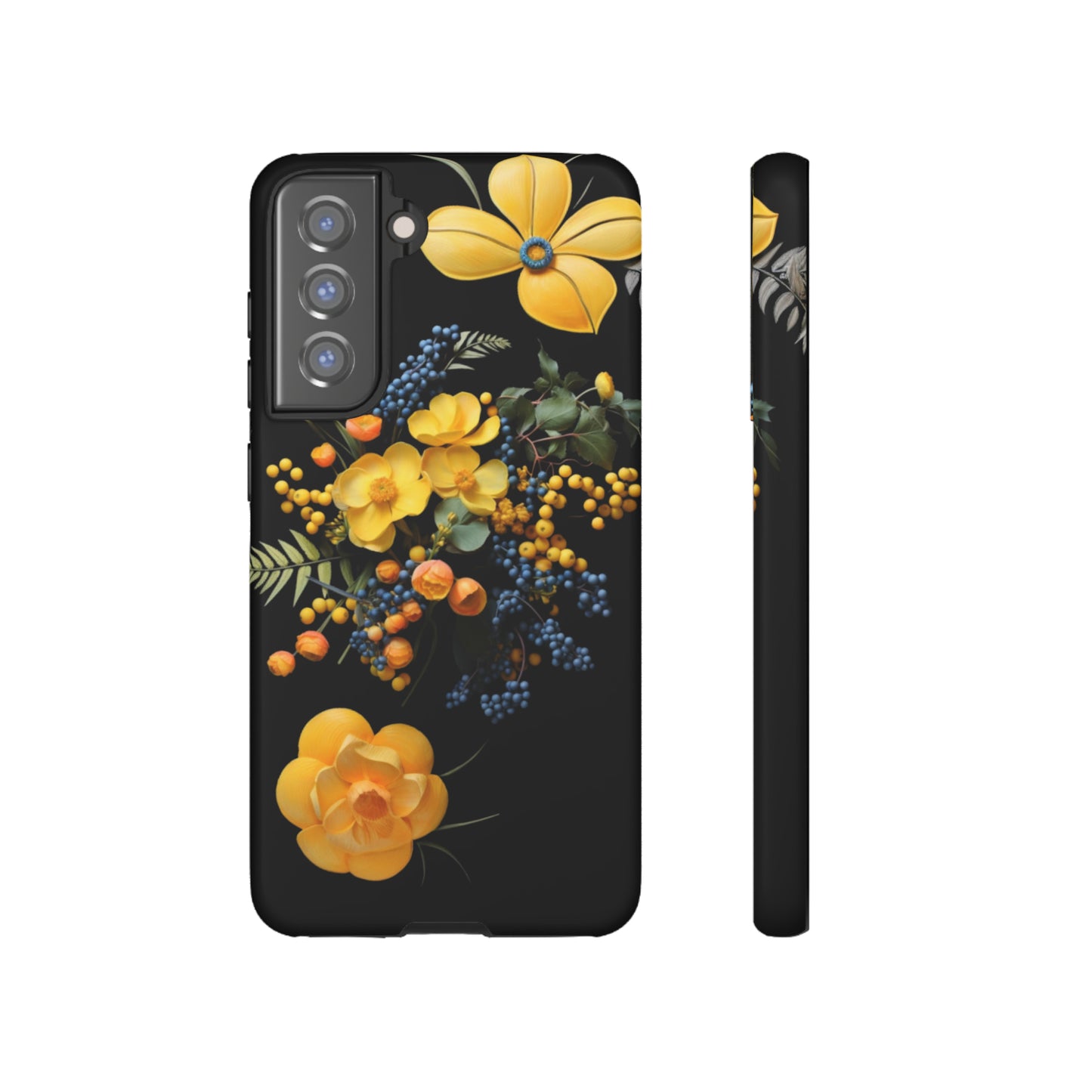 Yellow floral phone case