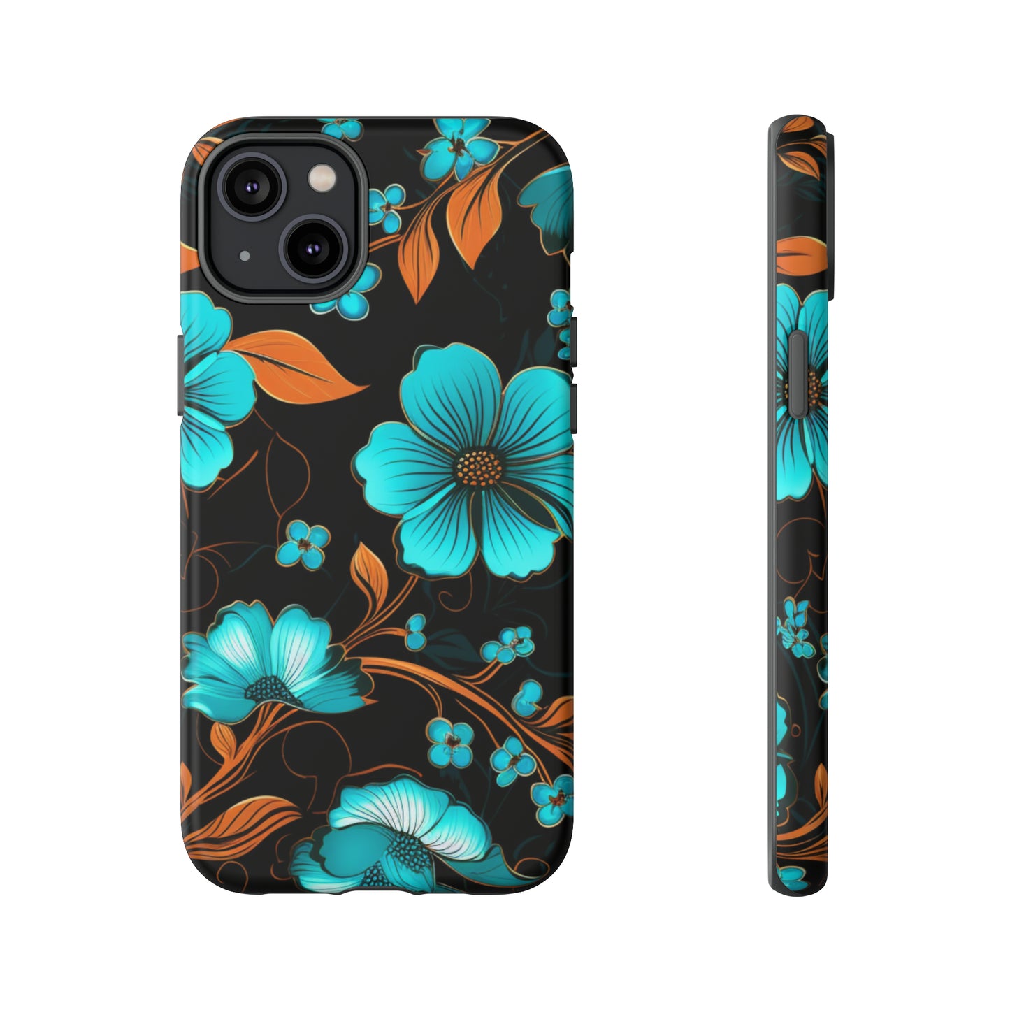 Turquoise Floral phone case