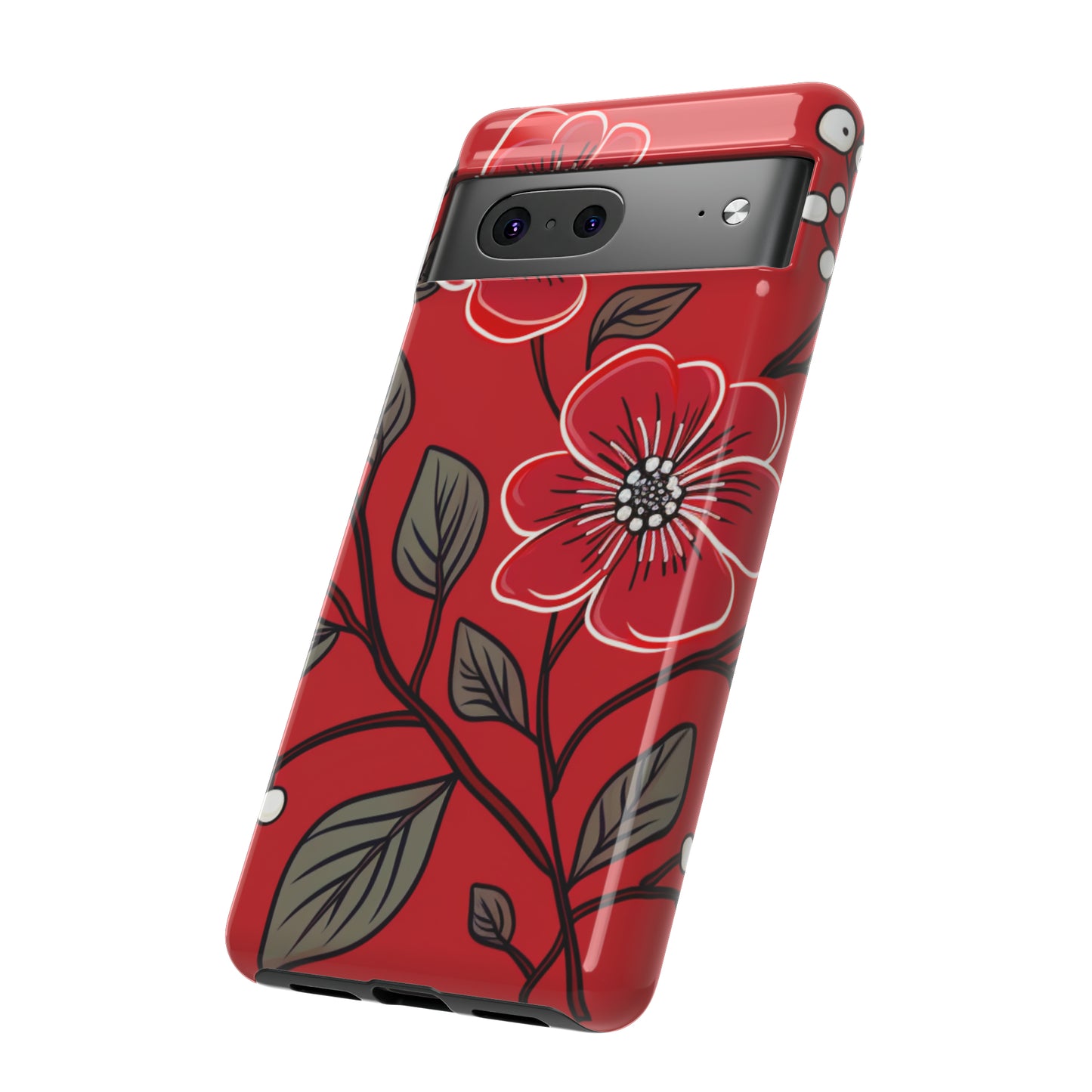 Red Floral phone case