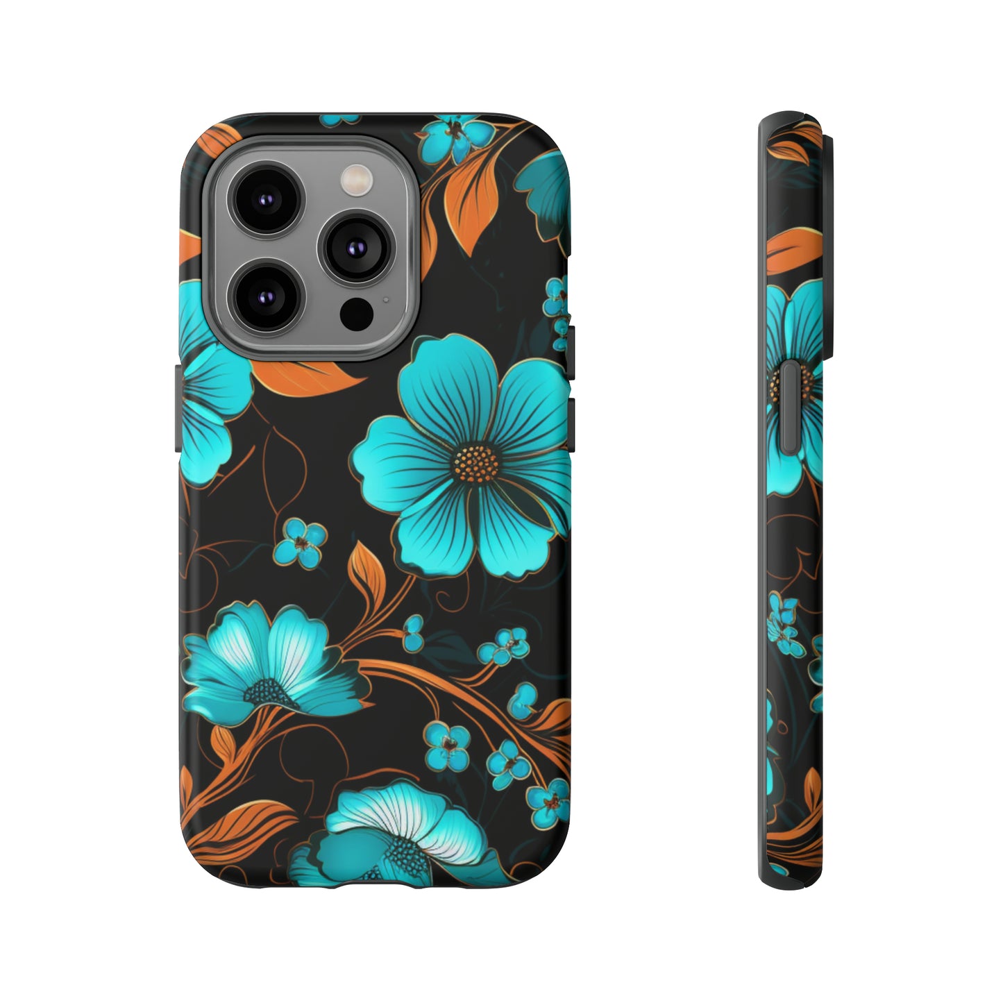 Turquoise Floral phone case