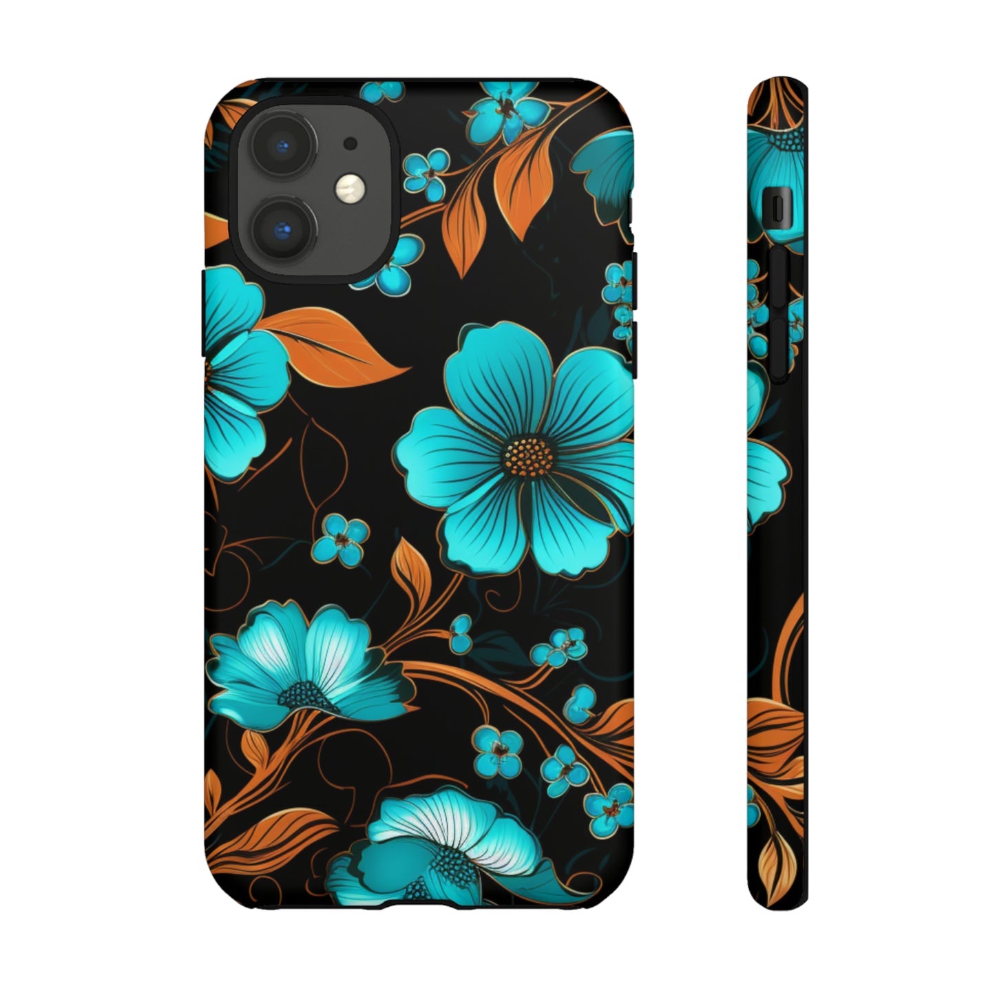 Turquoise Floral phone case