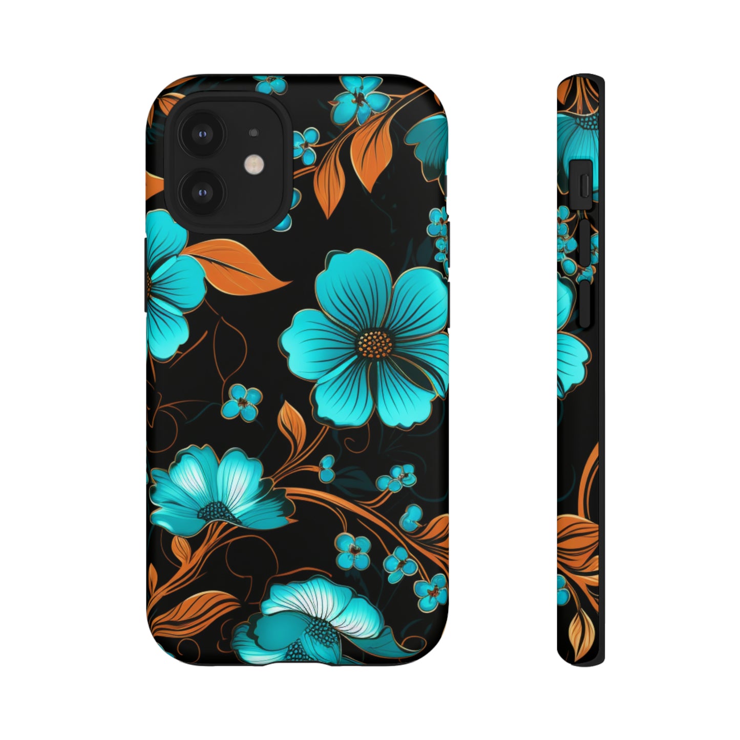 Turquoise Floral phone case