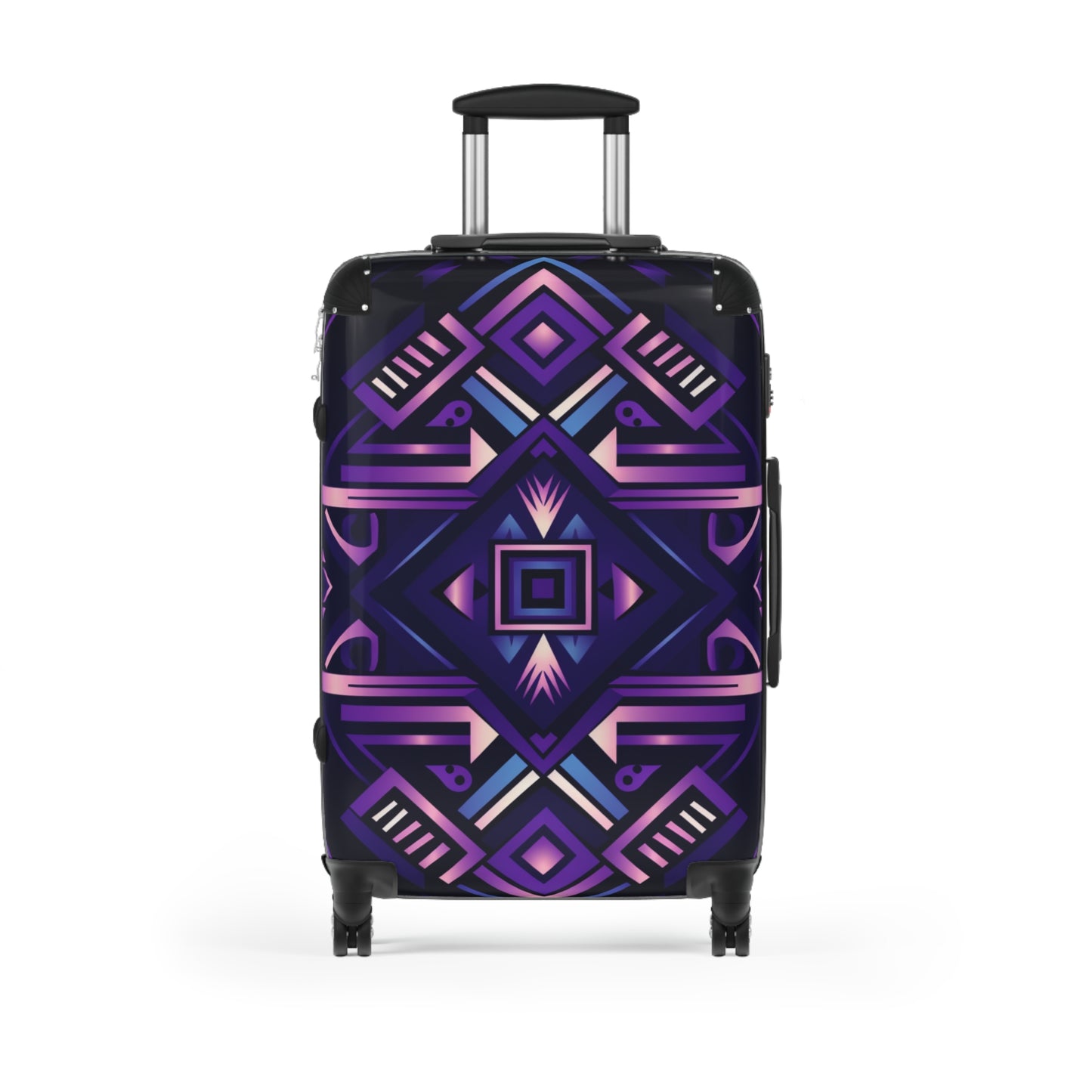 Purple Geometric Suitcase