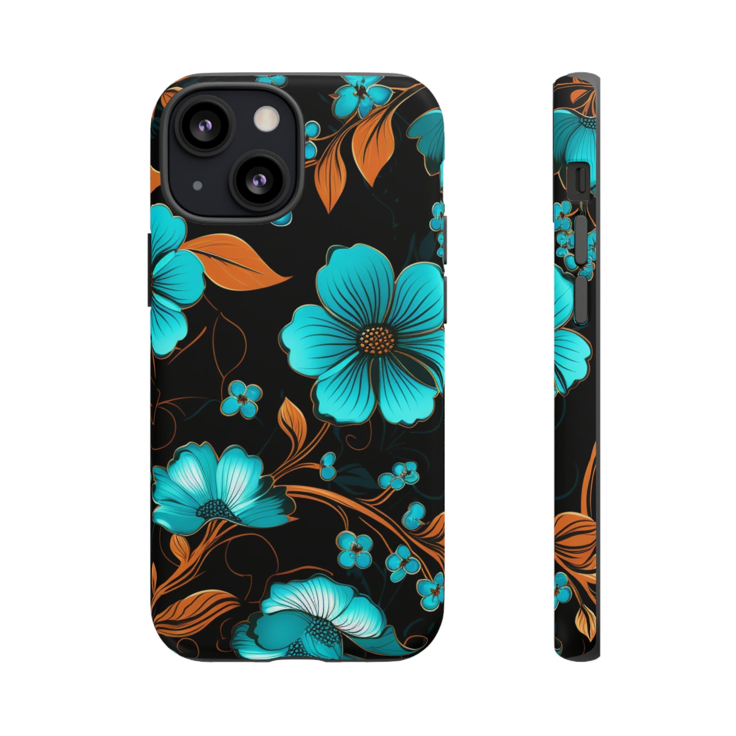 Turquoise Floral phone case