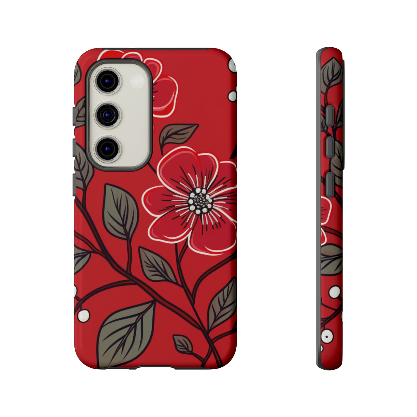 Red Floral phone case