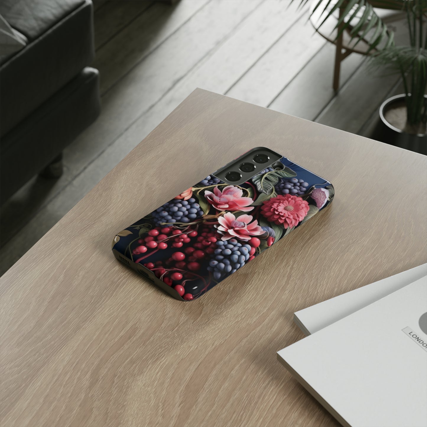 Berries and Floral phone case