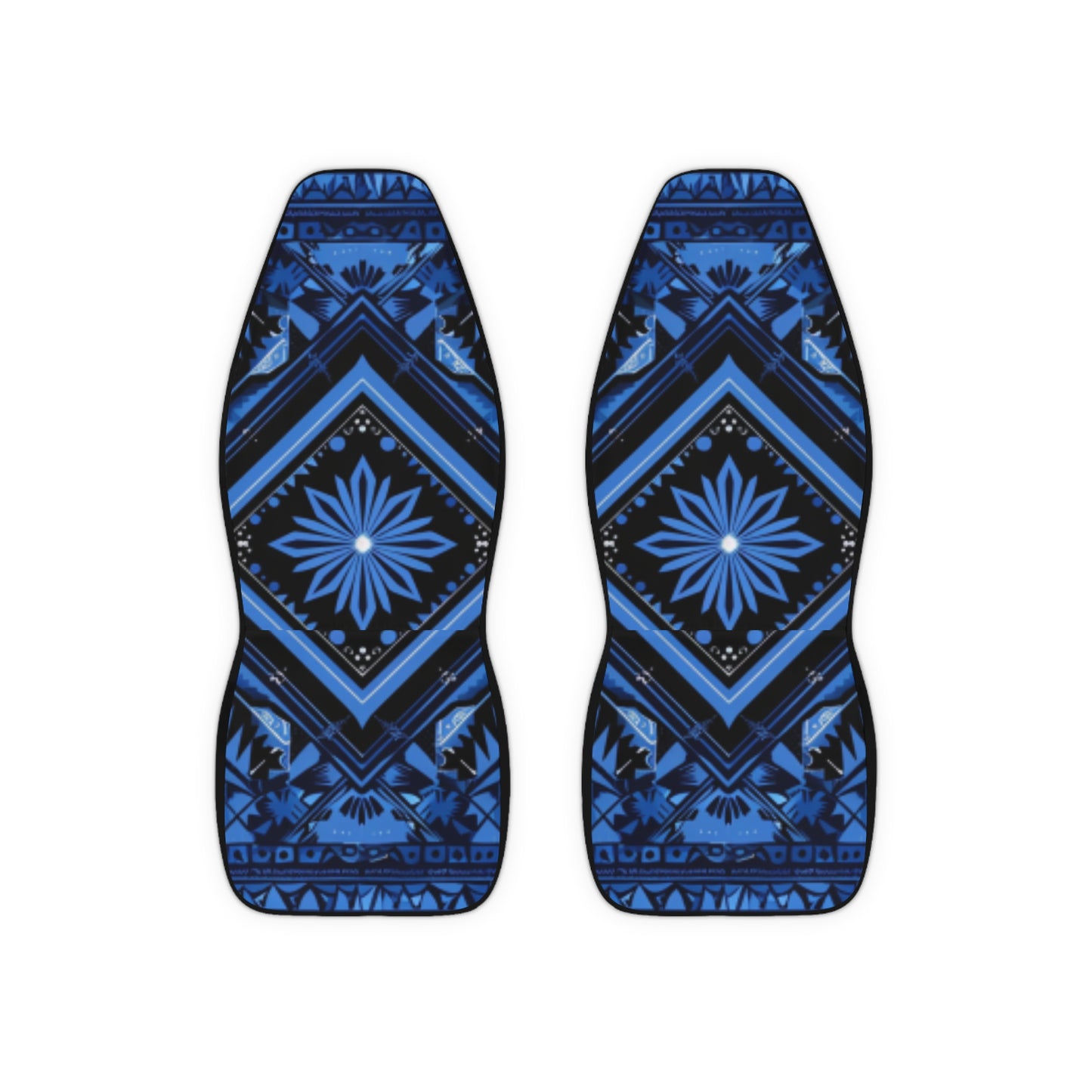 Blue Geometric Car Seat Covers