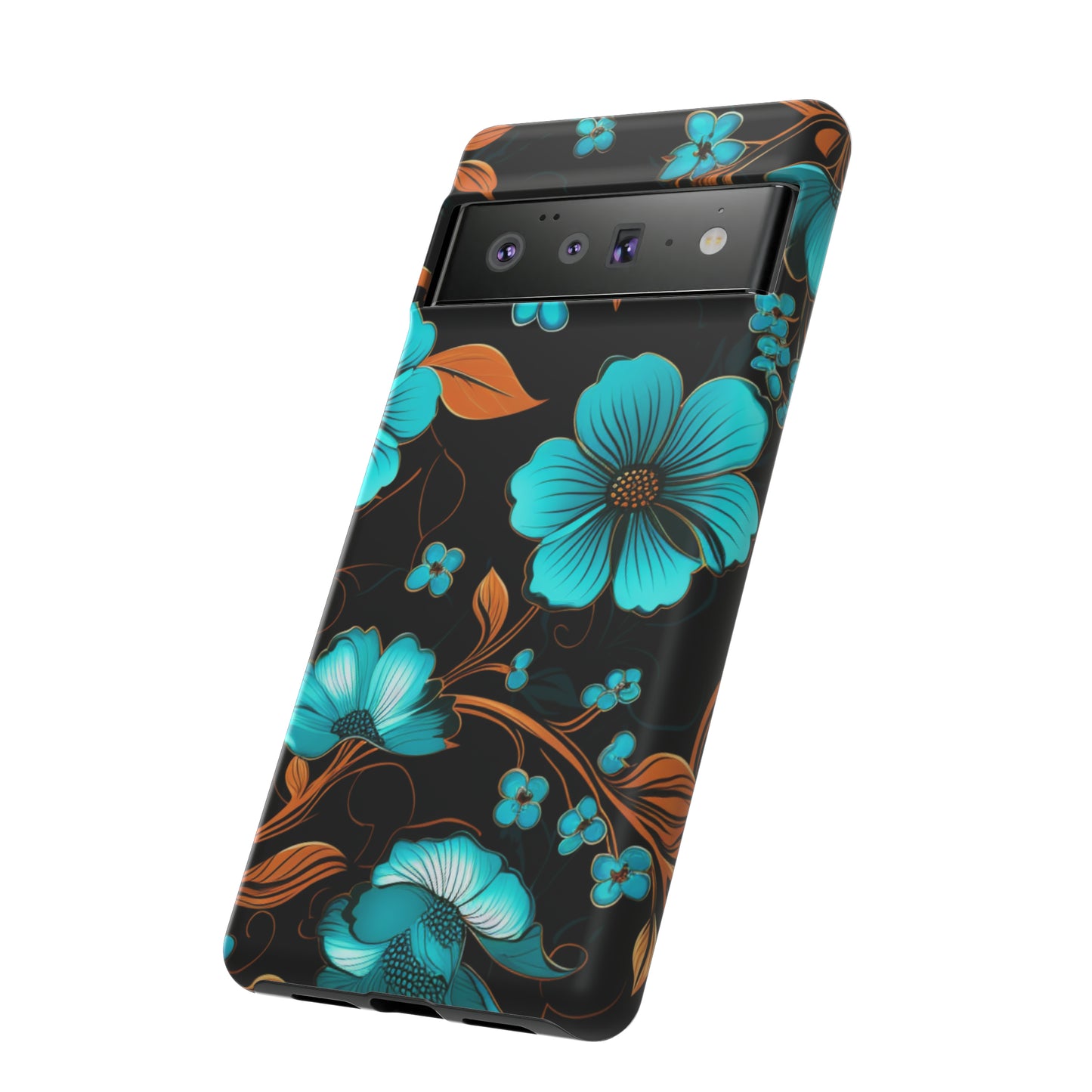 Turquoise Floral phone case