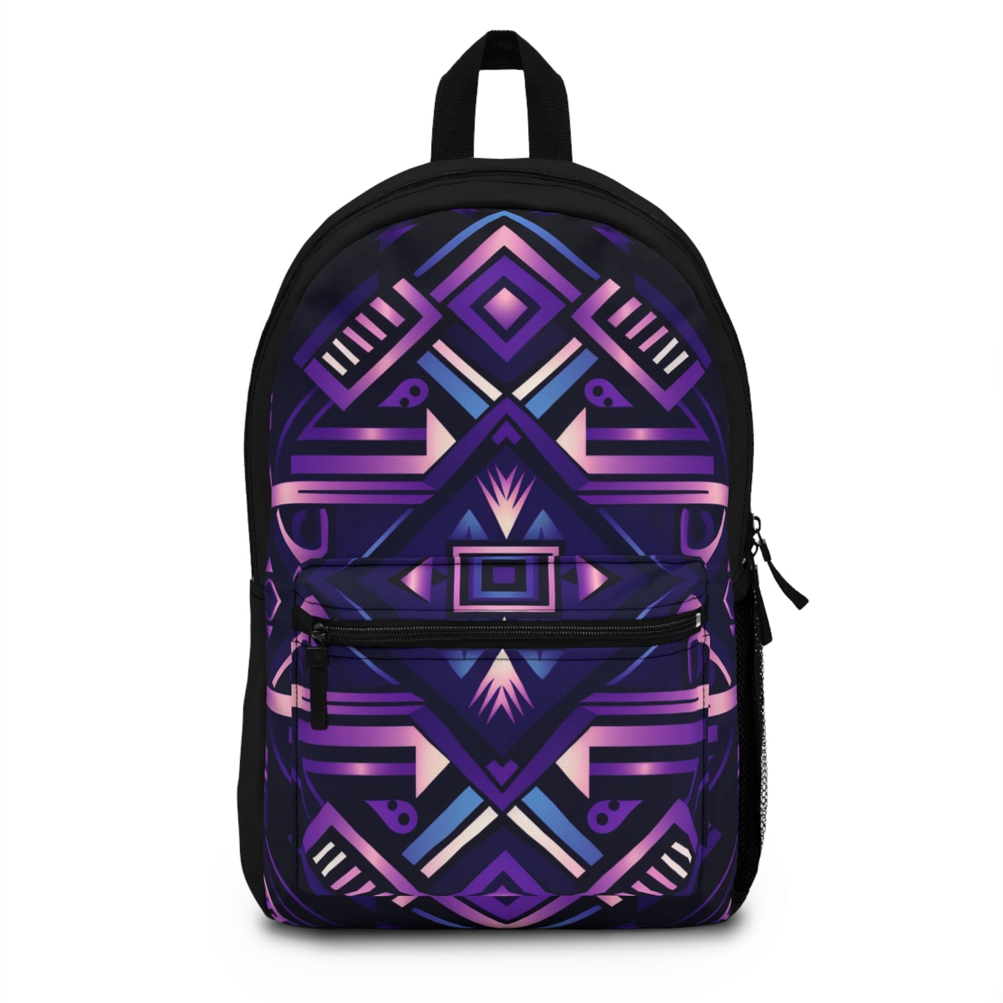 Purple Geometric Backpack