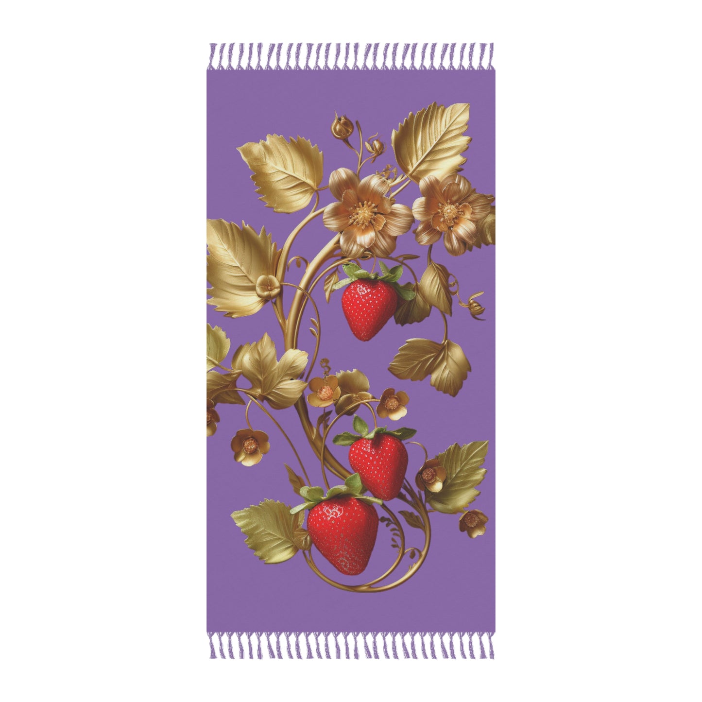 Purple and Gold Floral Beach Cloth