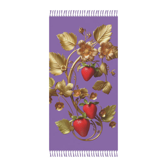 Purple and Gold Floral Beach Cloth