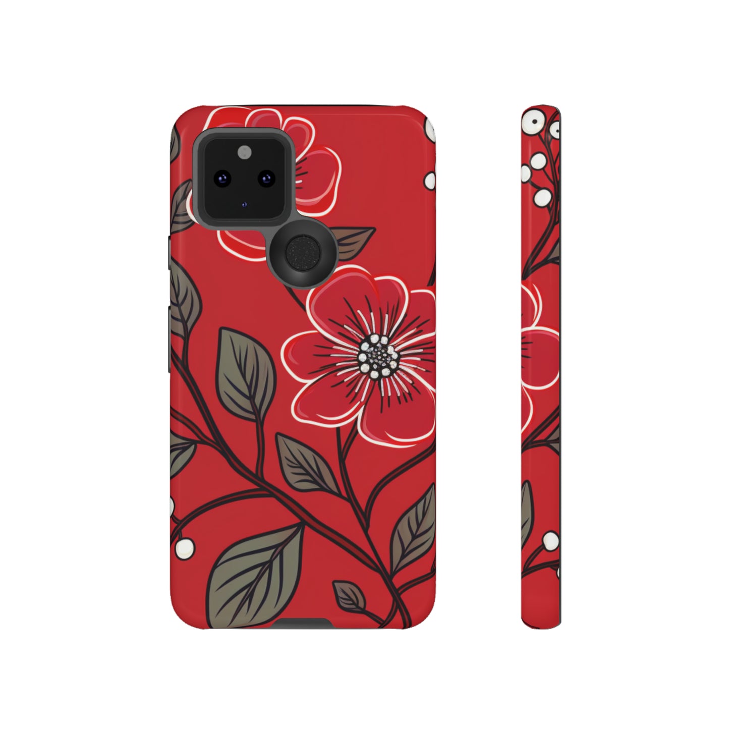 Red Floral phone case