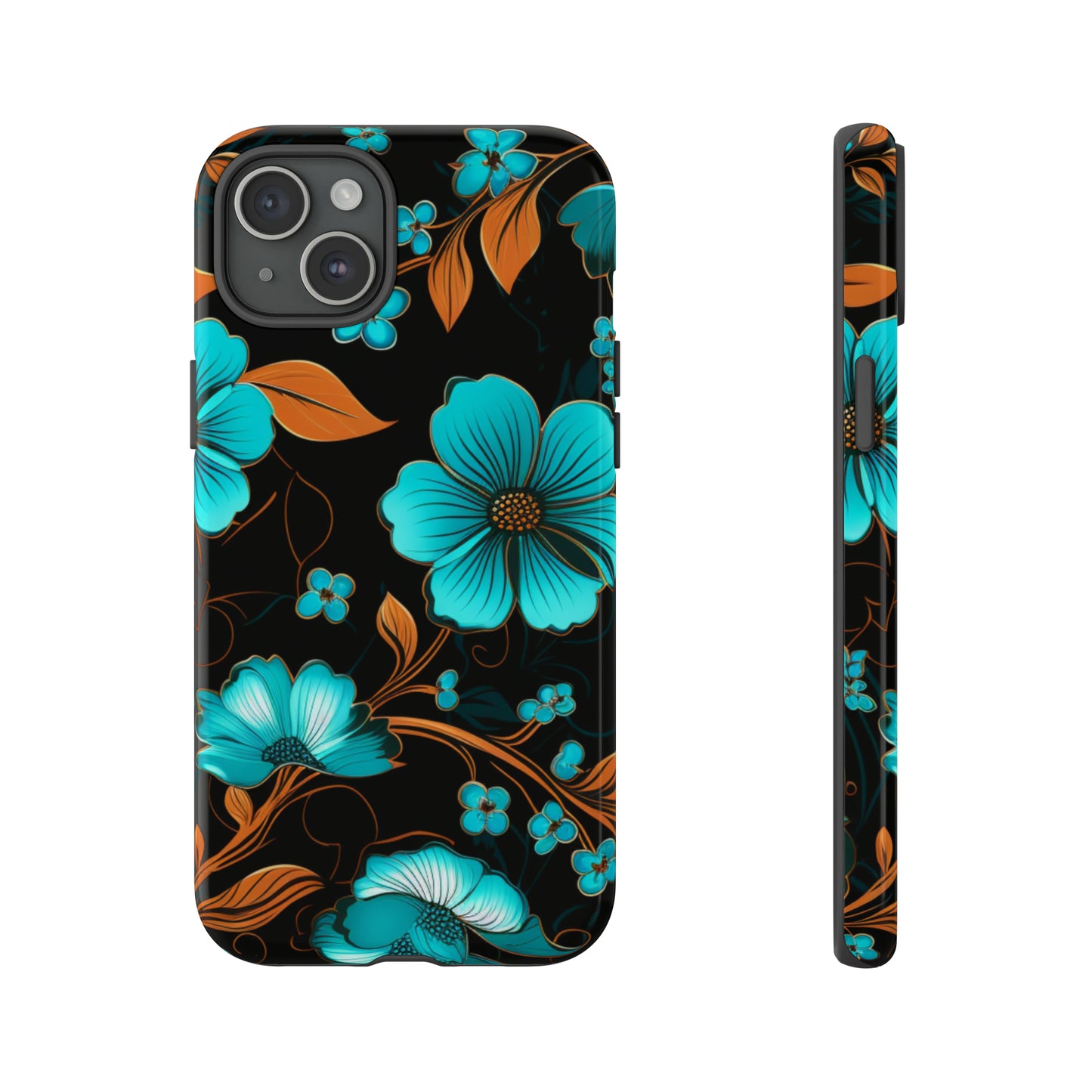 Turquoise Floral phone case