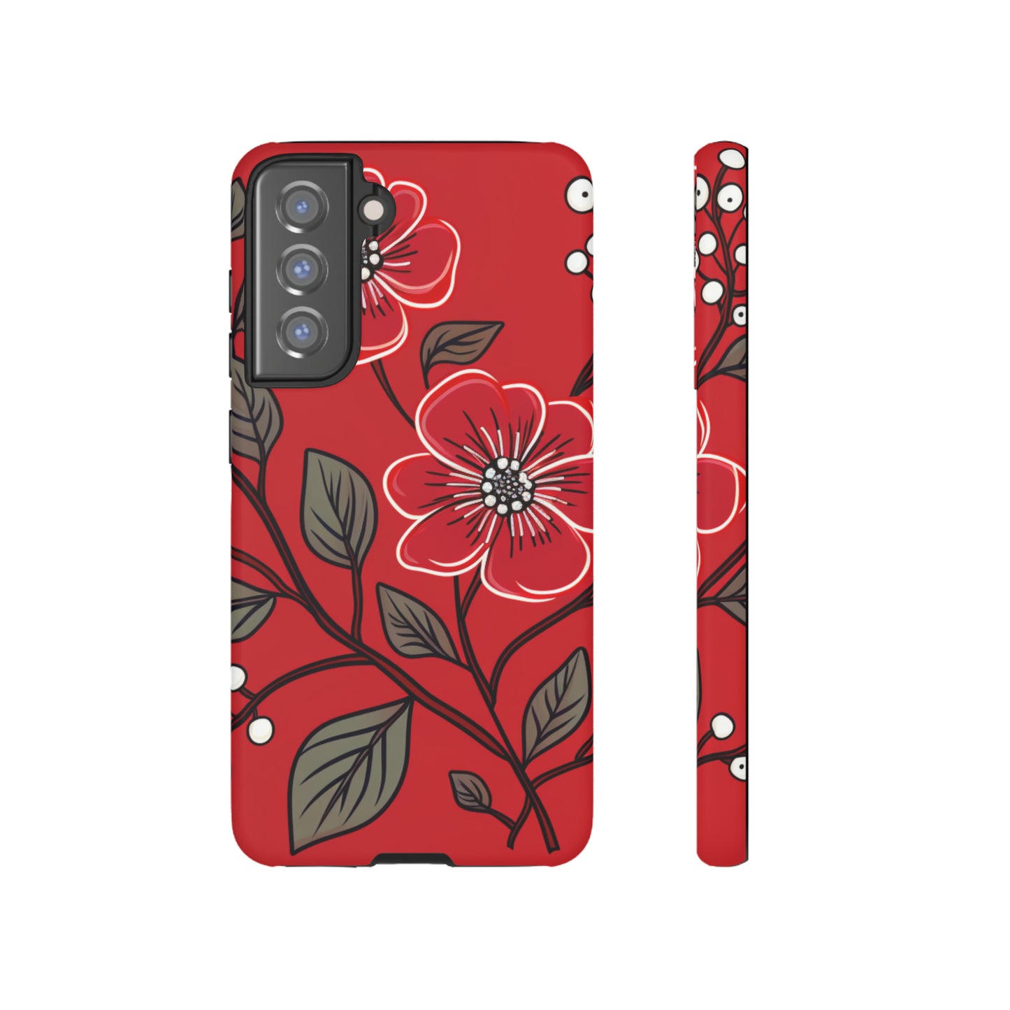 Red Floral phone case