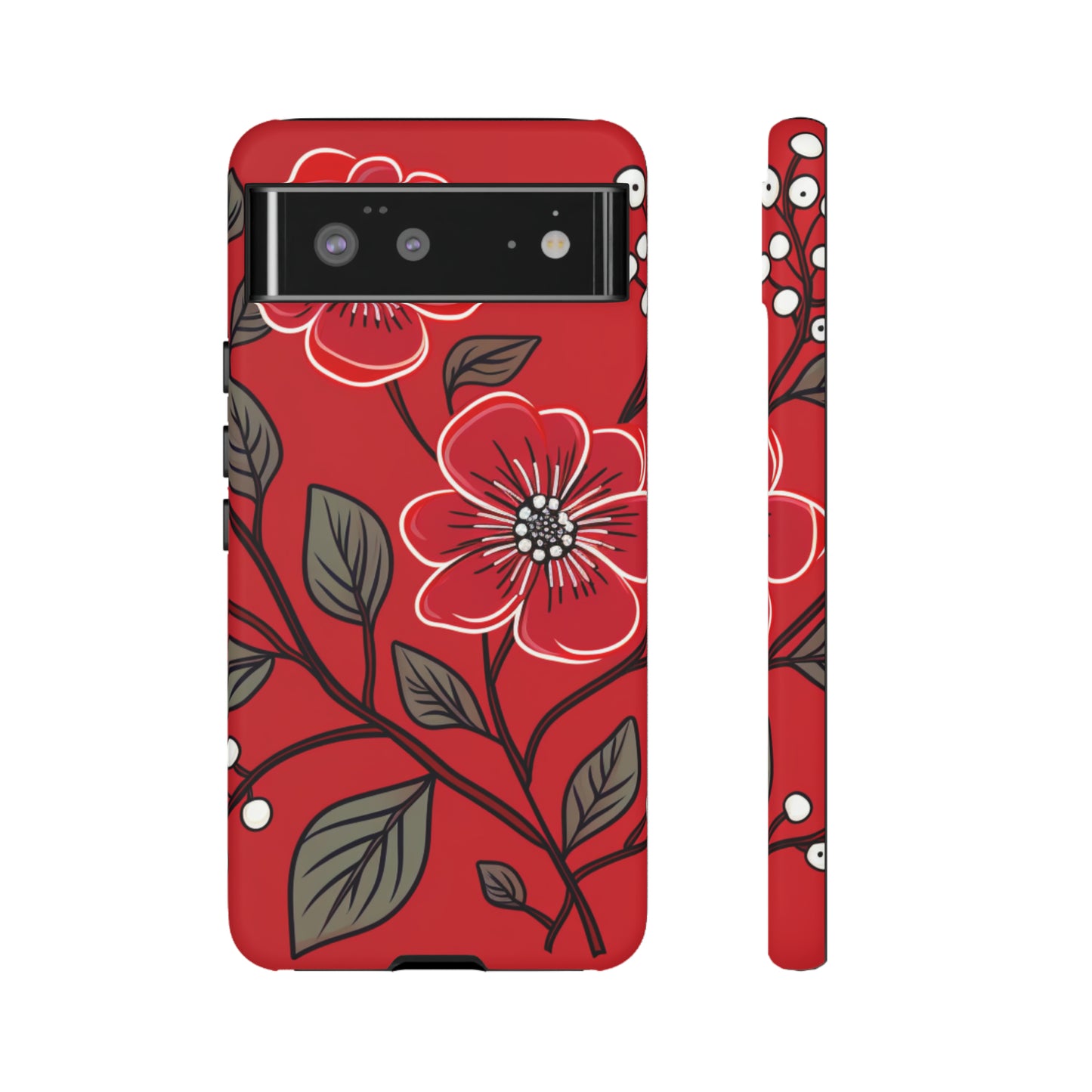 Red Floral phone case