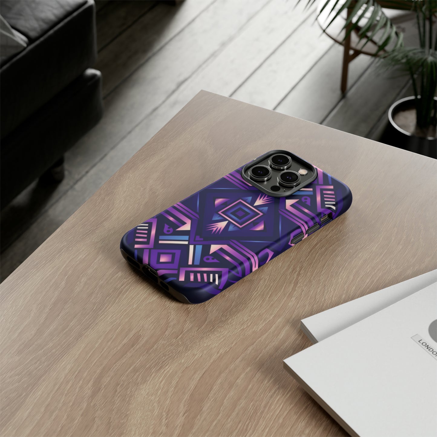 Purple Geometric Phone Case