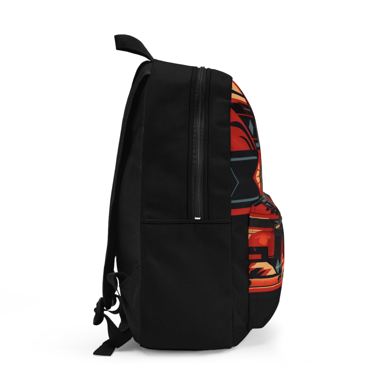 Red Geometric Backpack