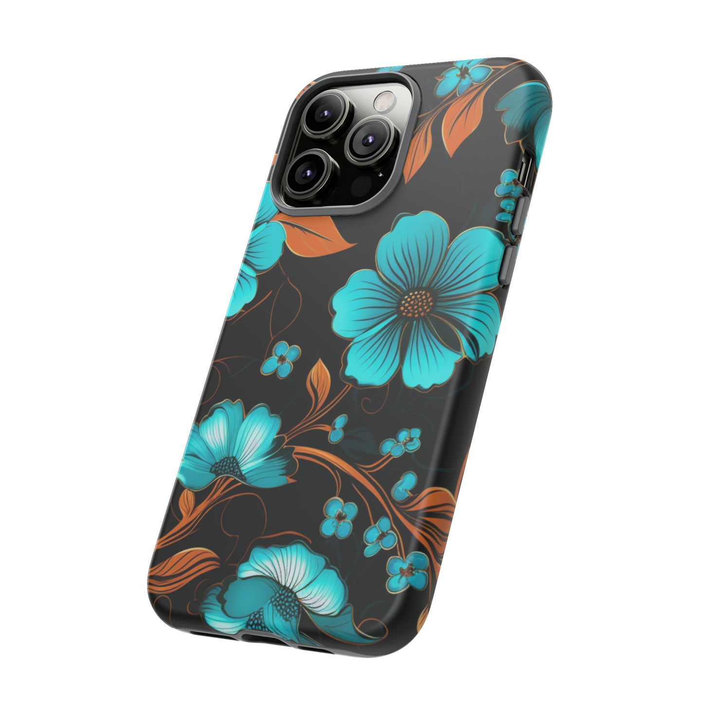 Turquoise Floral phone case