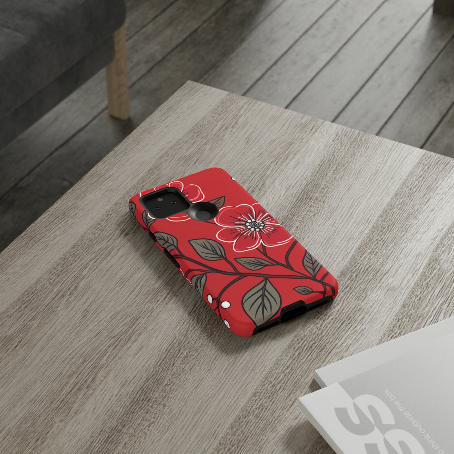 Red Floral phone case