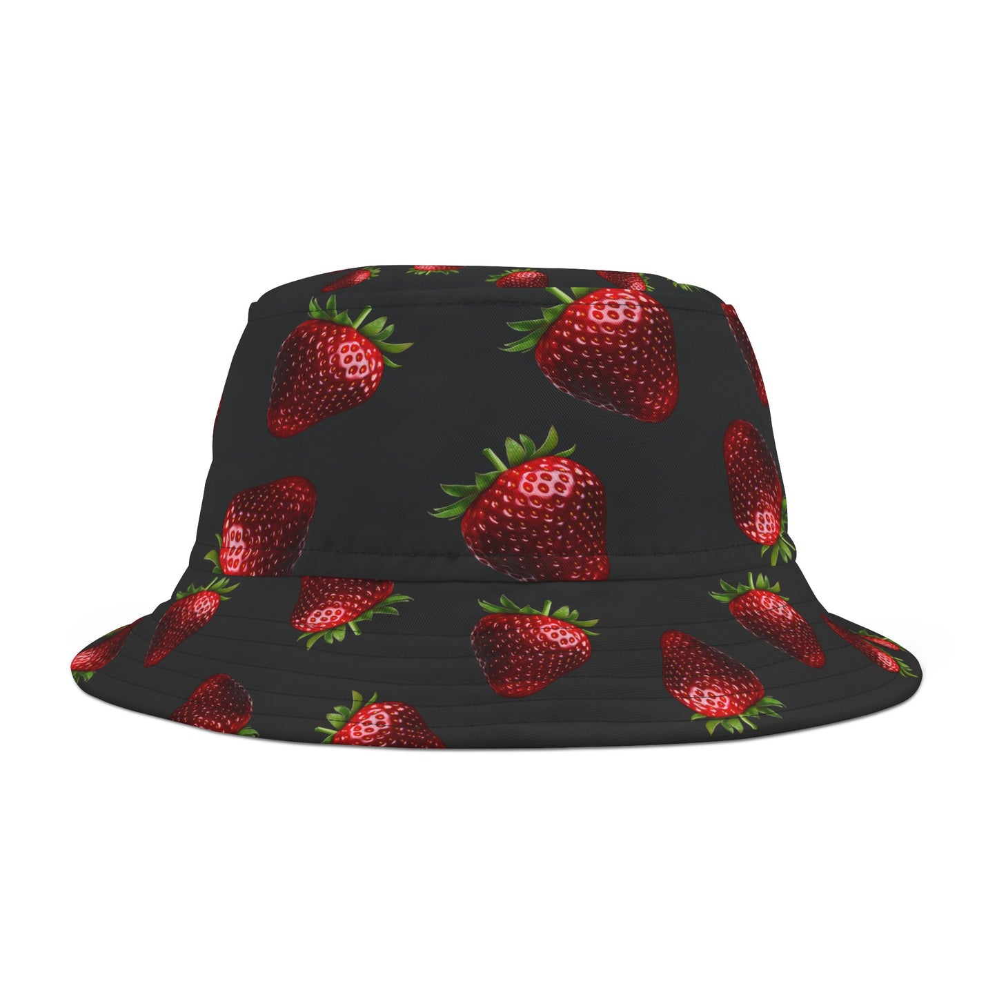 Black Strawberry Bucket Hat