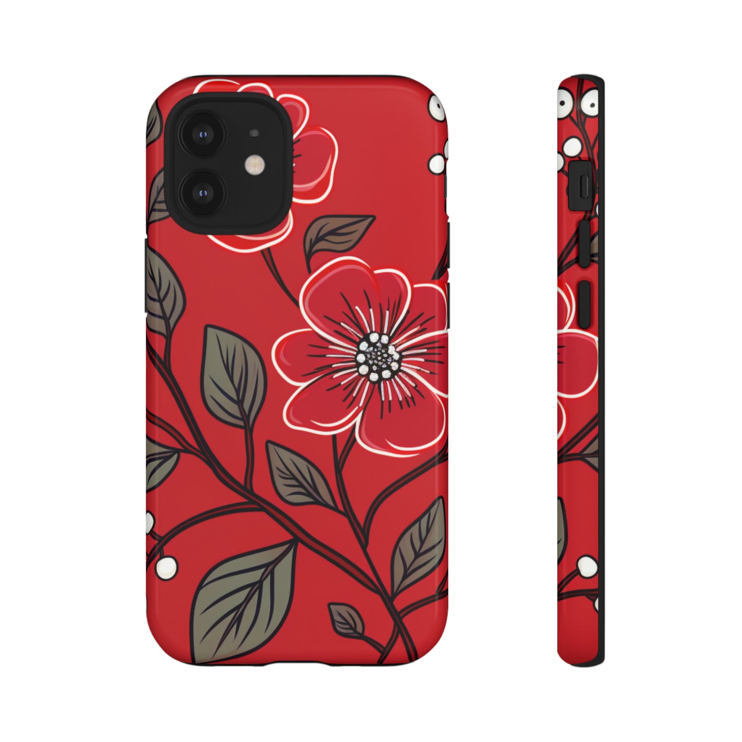 Red Floral phone case