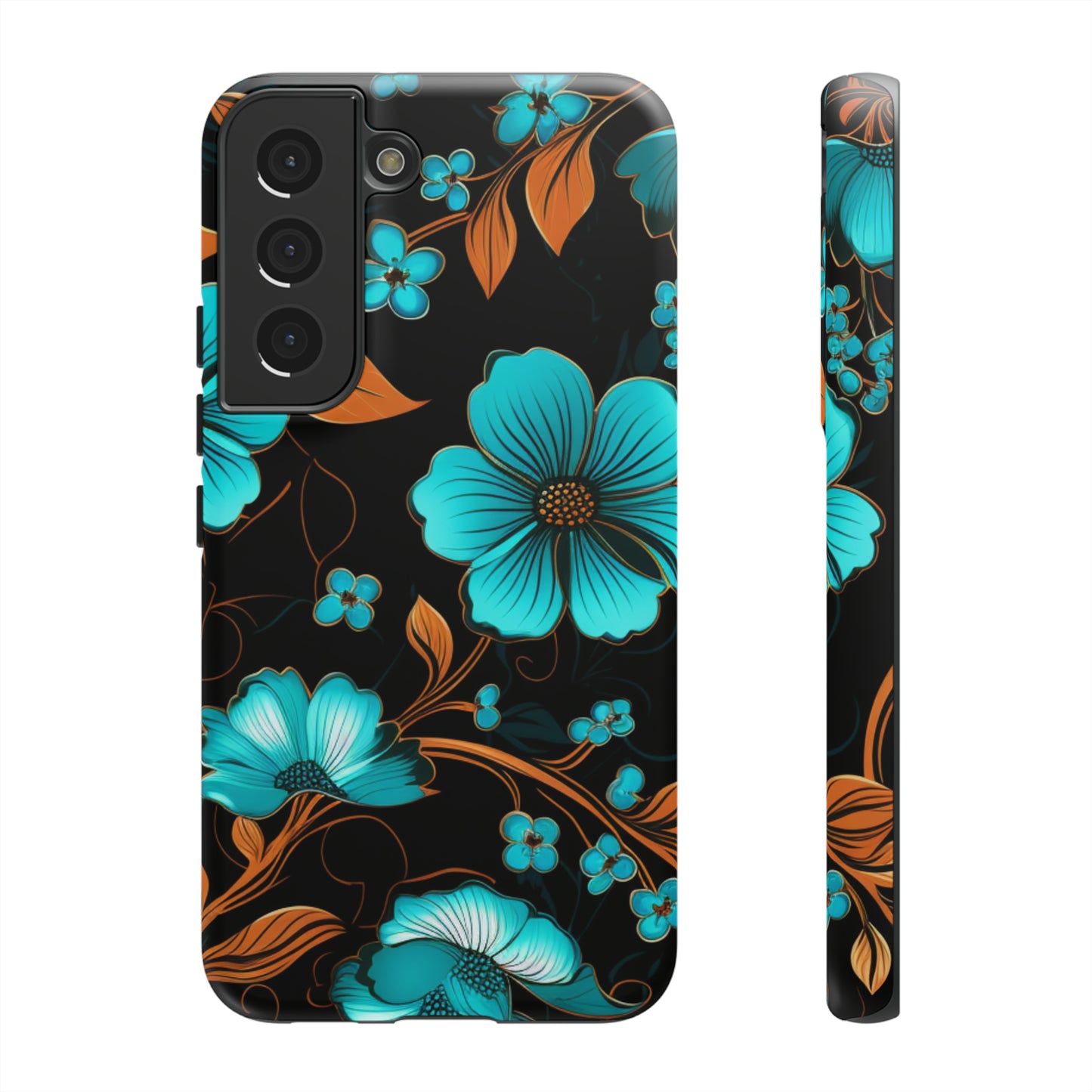 Turquoise Floral phone case