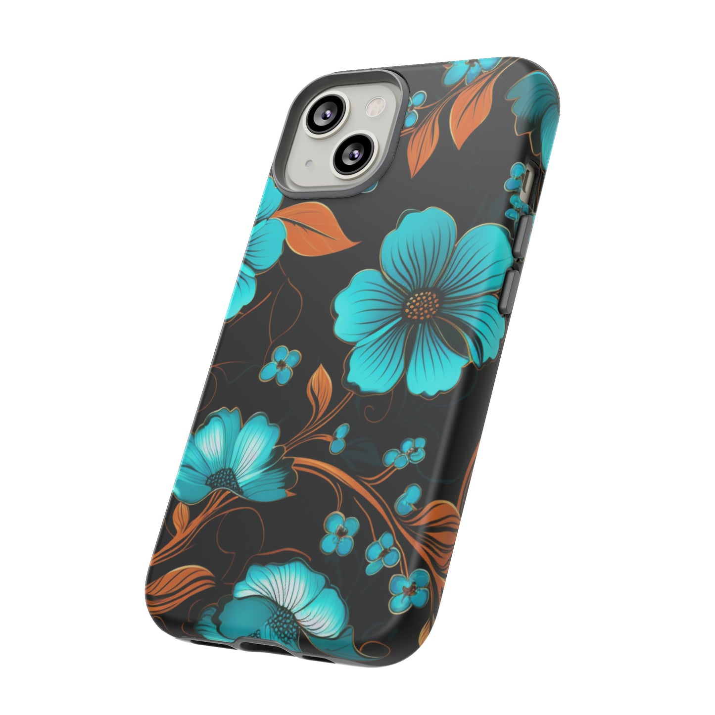 Turquoise Floral phone case