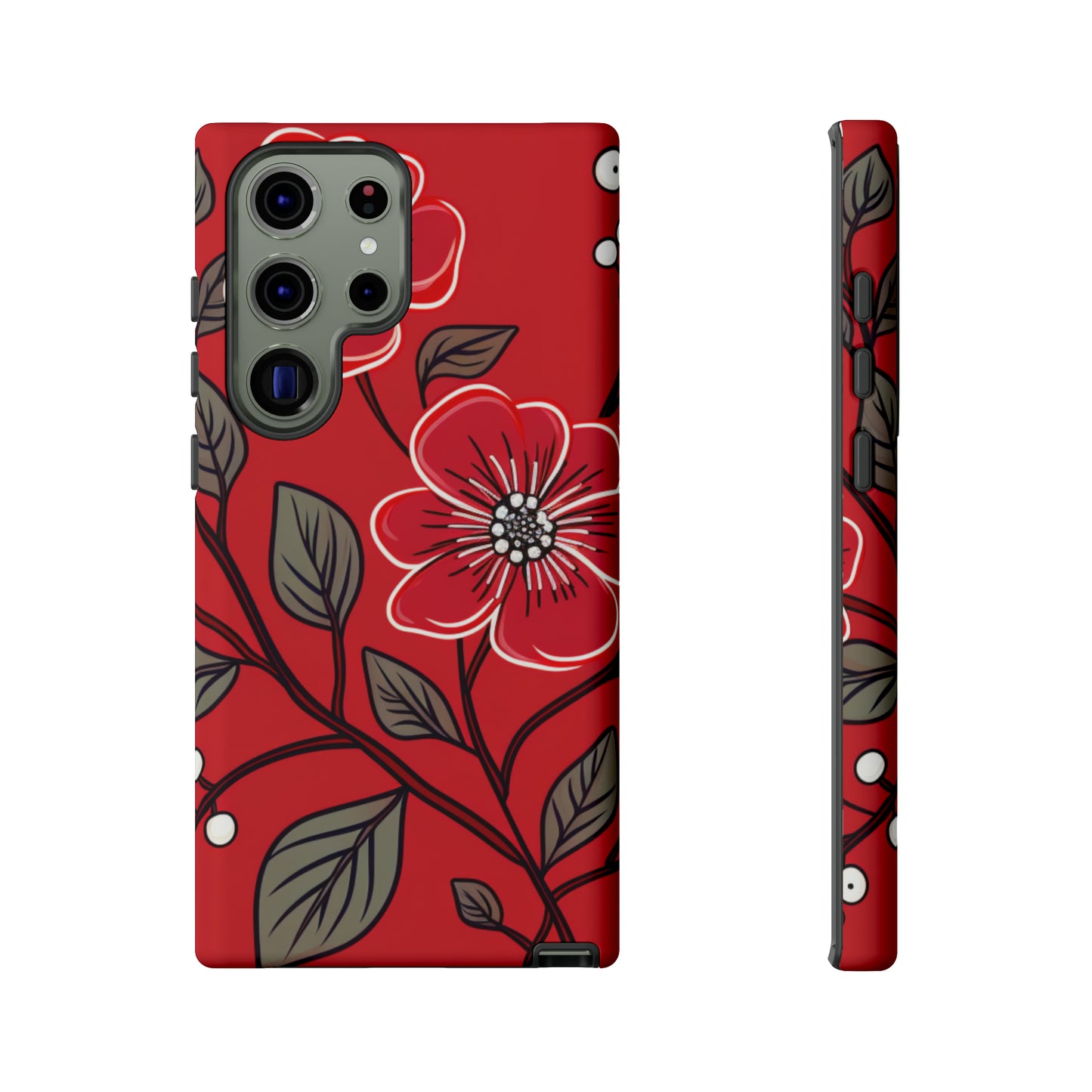 Red Floral phone case