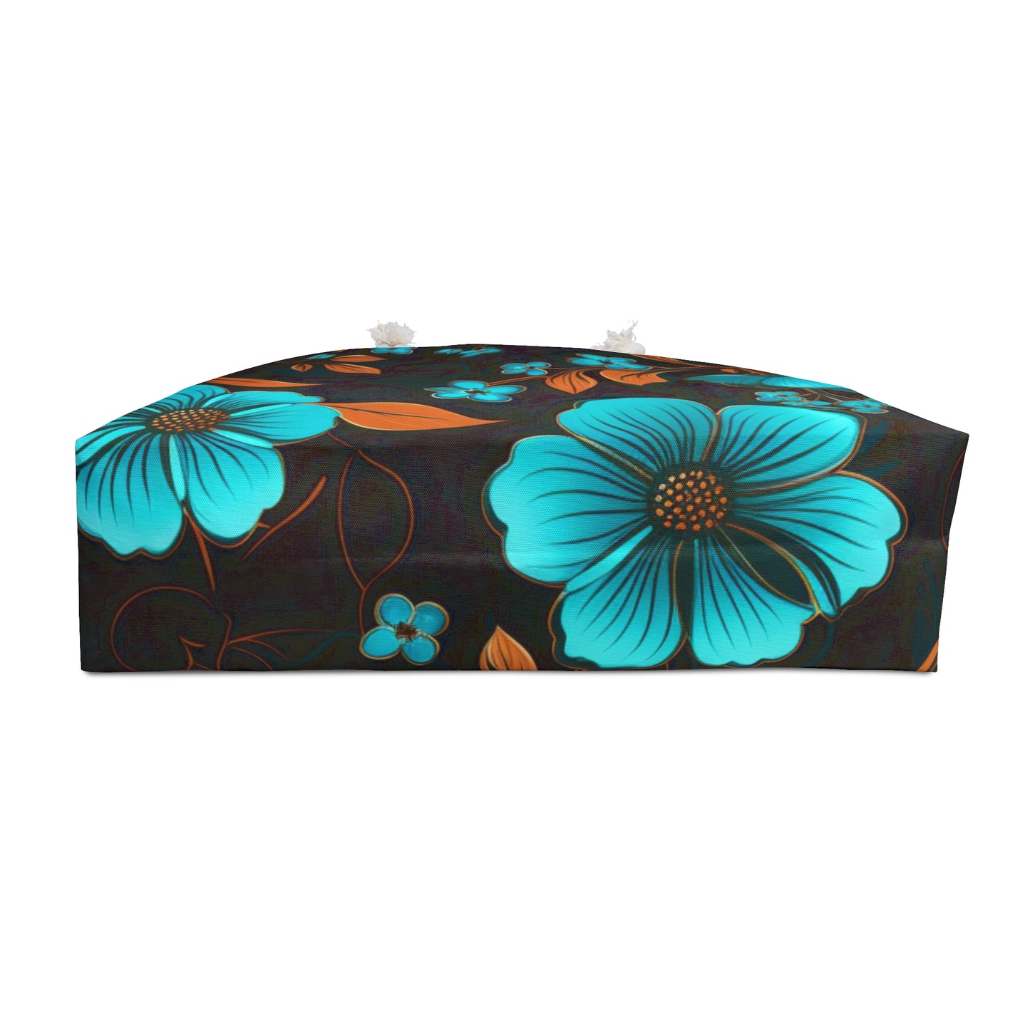 Teal and Orange Floral Weekender Bag