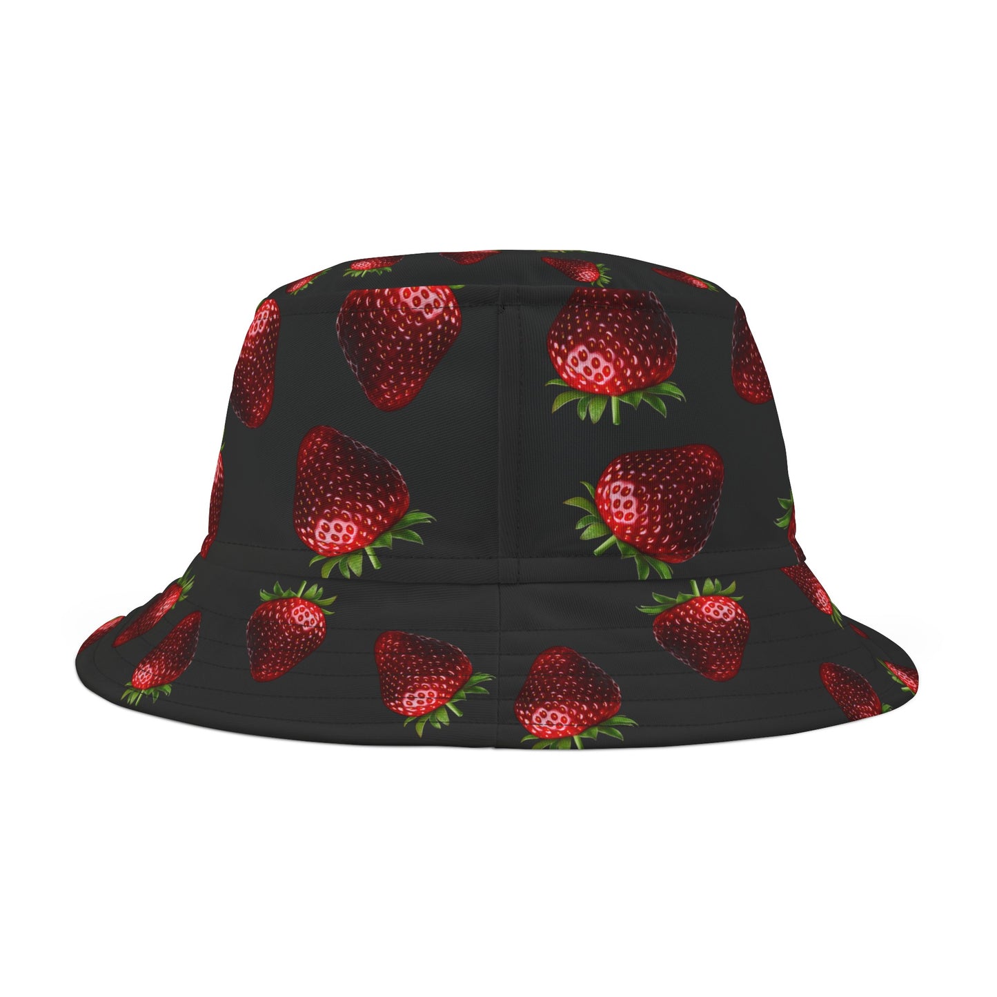 Black Strawberry Bucket Hat