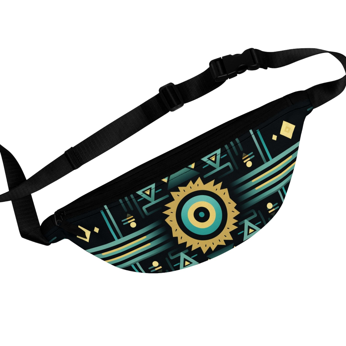 Fanny Pack Geometric Turquoise and Yellow