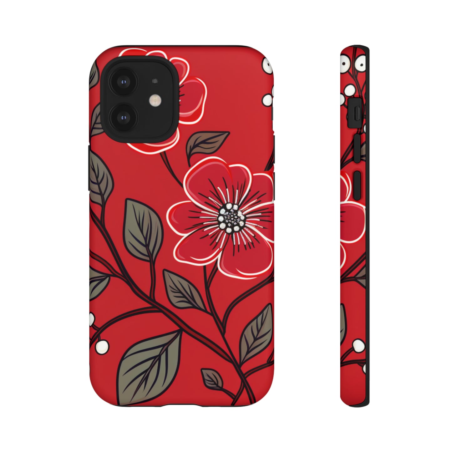 Red Floral phone case