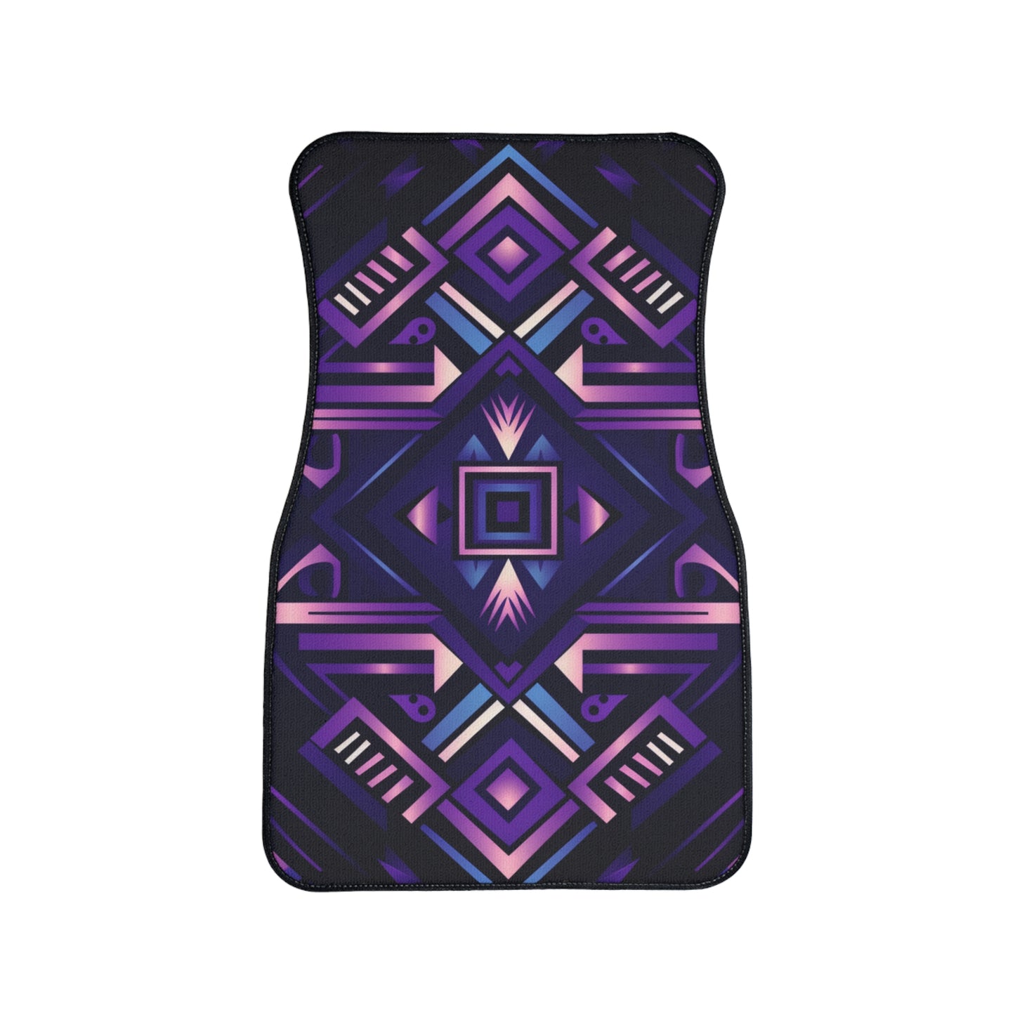 Purple Geometric Floor Mats, 1pc