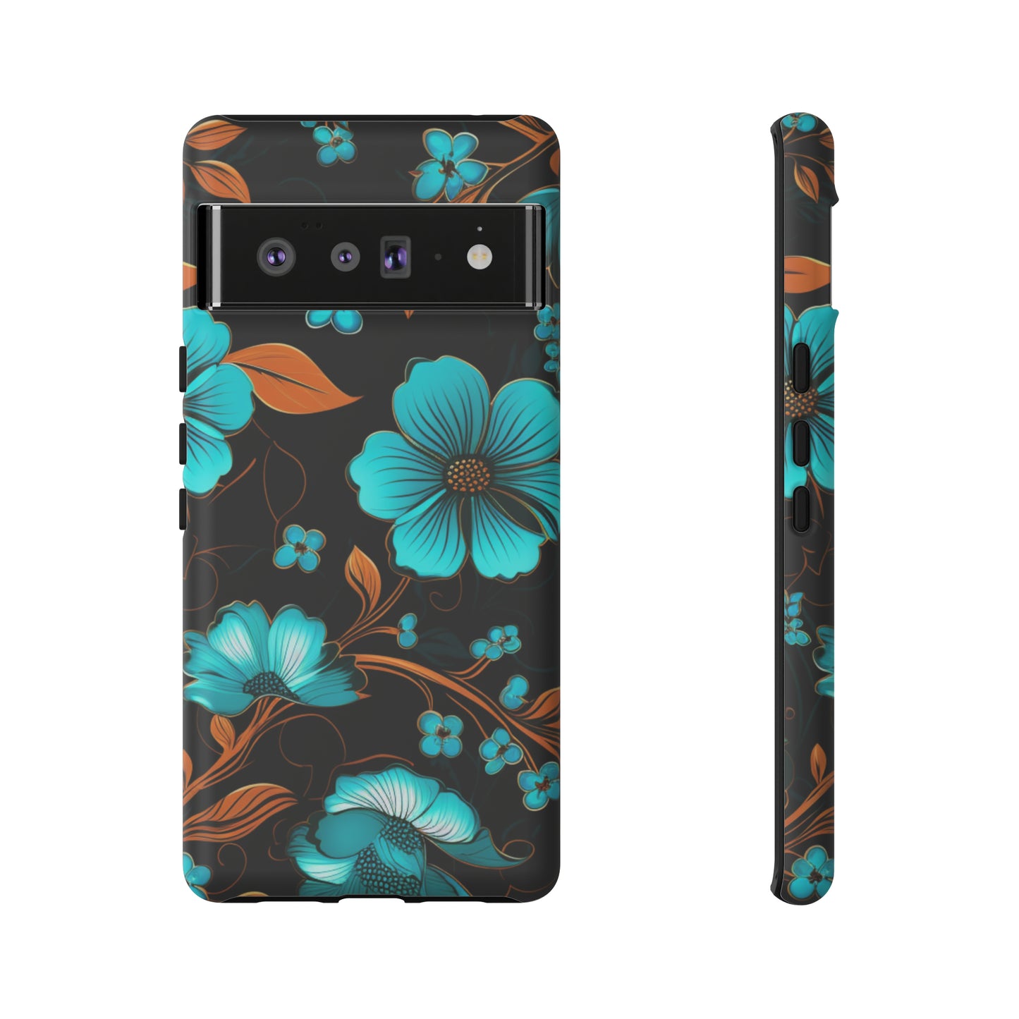 Turquoise Floral phone case