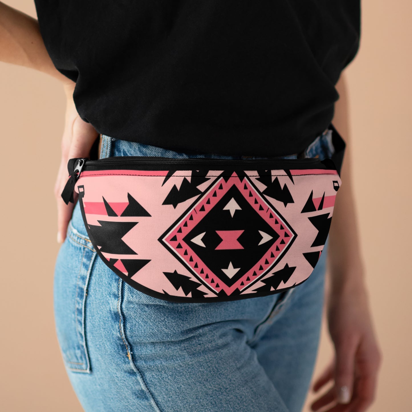 Fanny Pack Geometric Pink